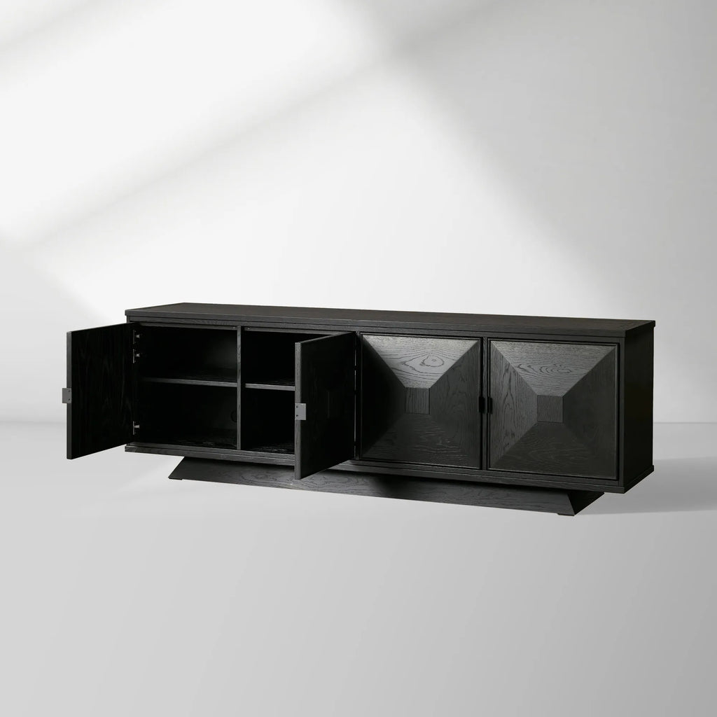 Pelham Indonesia Distressed Sideboard Wood Buffet Table Wood Living Room Entryways TV Cabinet