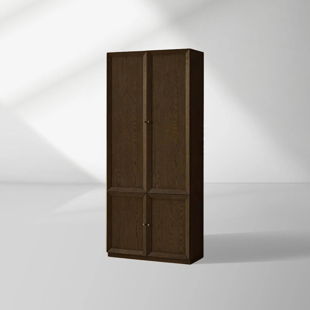 Nason Modular Oak Tall Display Cabinet Modern Living Room Large lockers