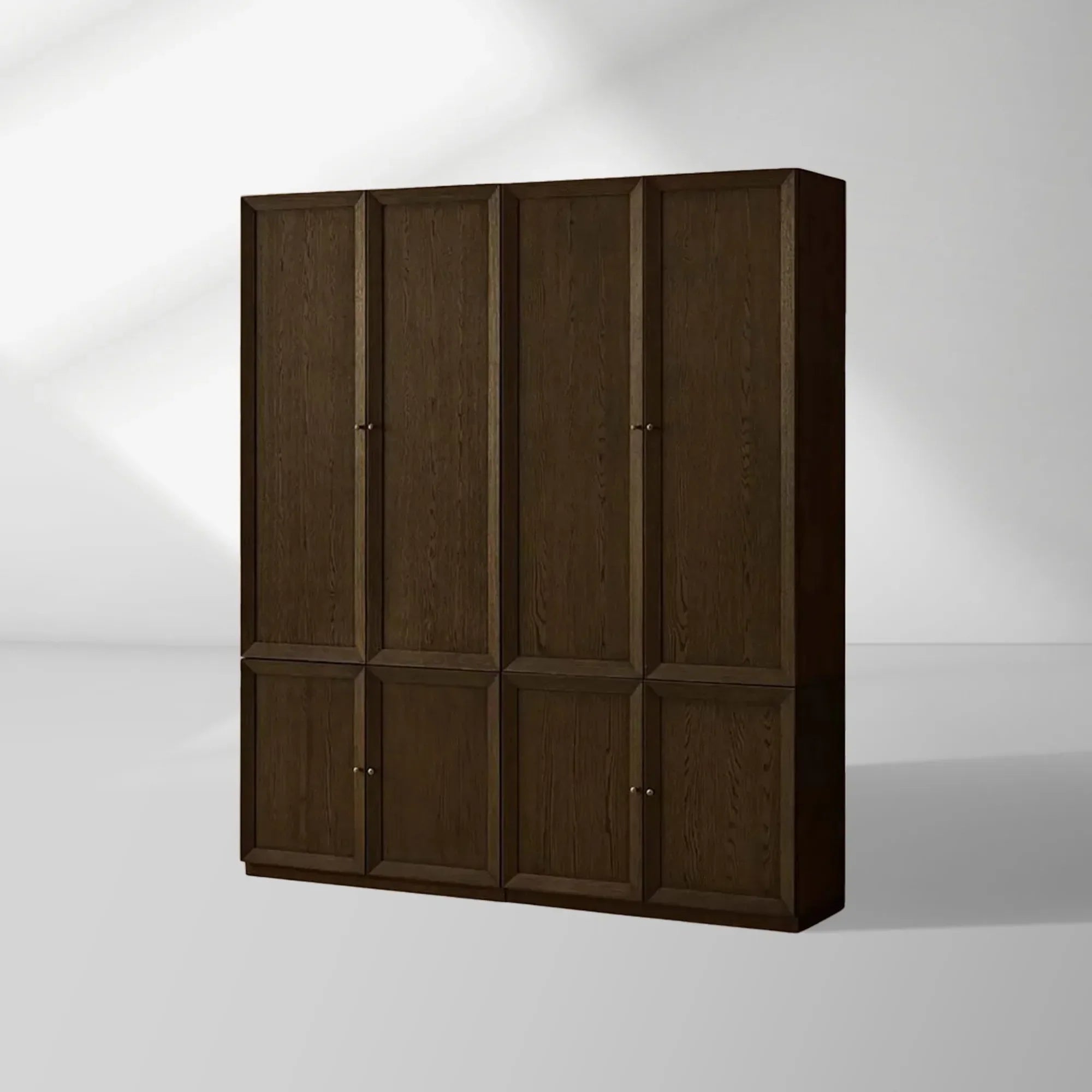 Nason Modular Oak Tall Display Cabinet Modern Living Room Large lockers