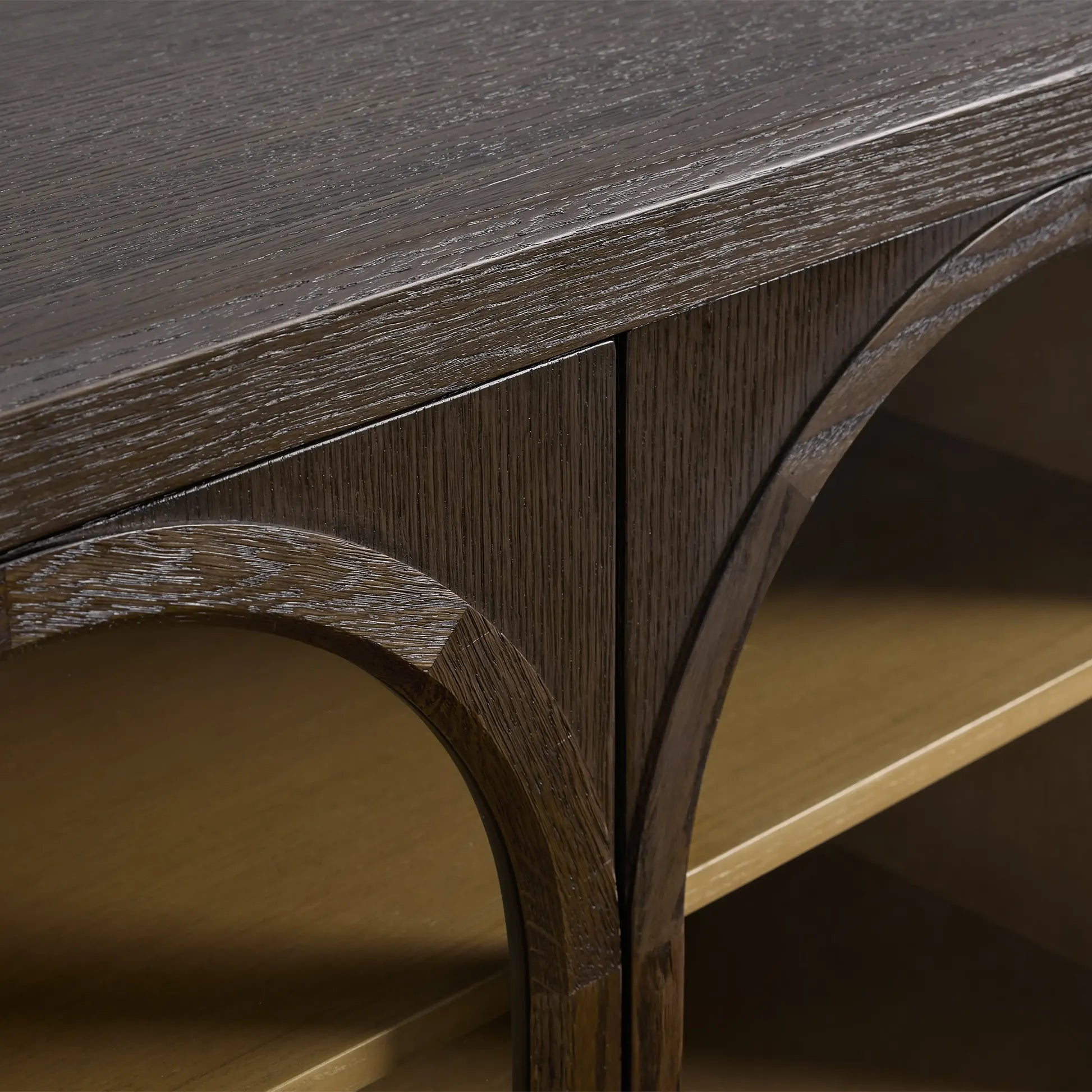 Hattie TV Stand Cabinet Oak Media Console Wood Sideboard Modern television Storage Side Unit