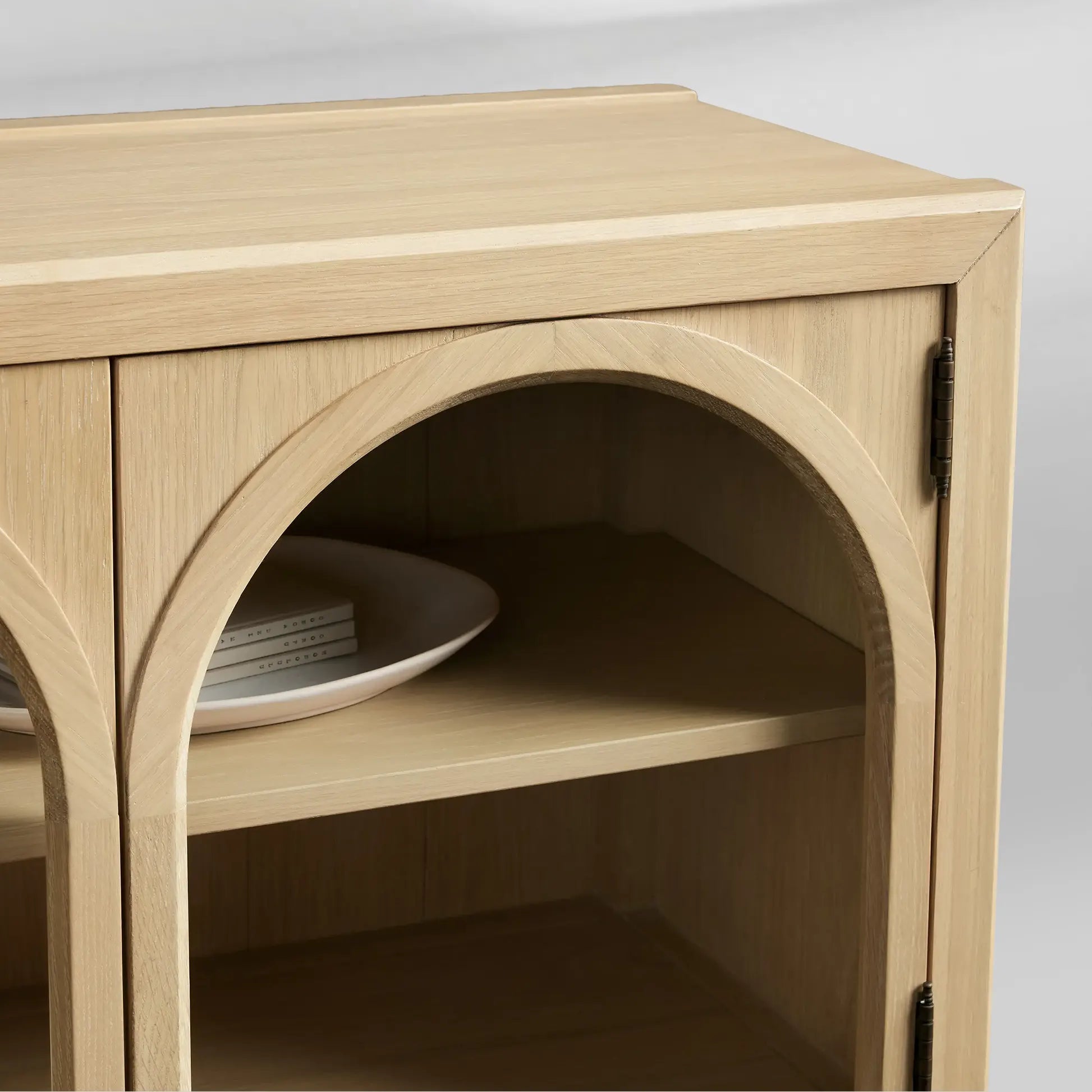 Hattie TV Stand Cabinet Oak Media Console Wood Sideboard Modern television Storage Side Unit