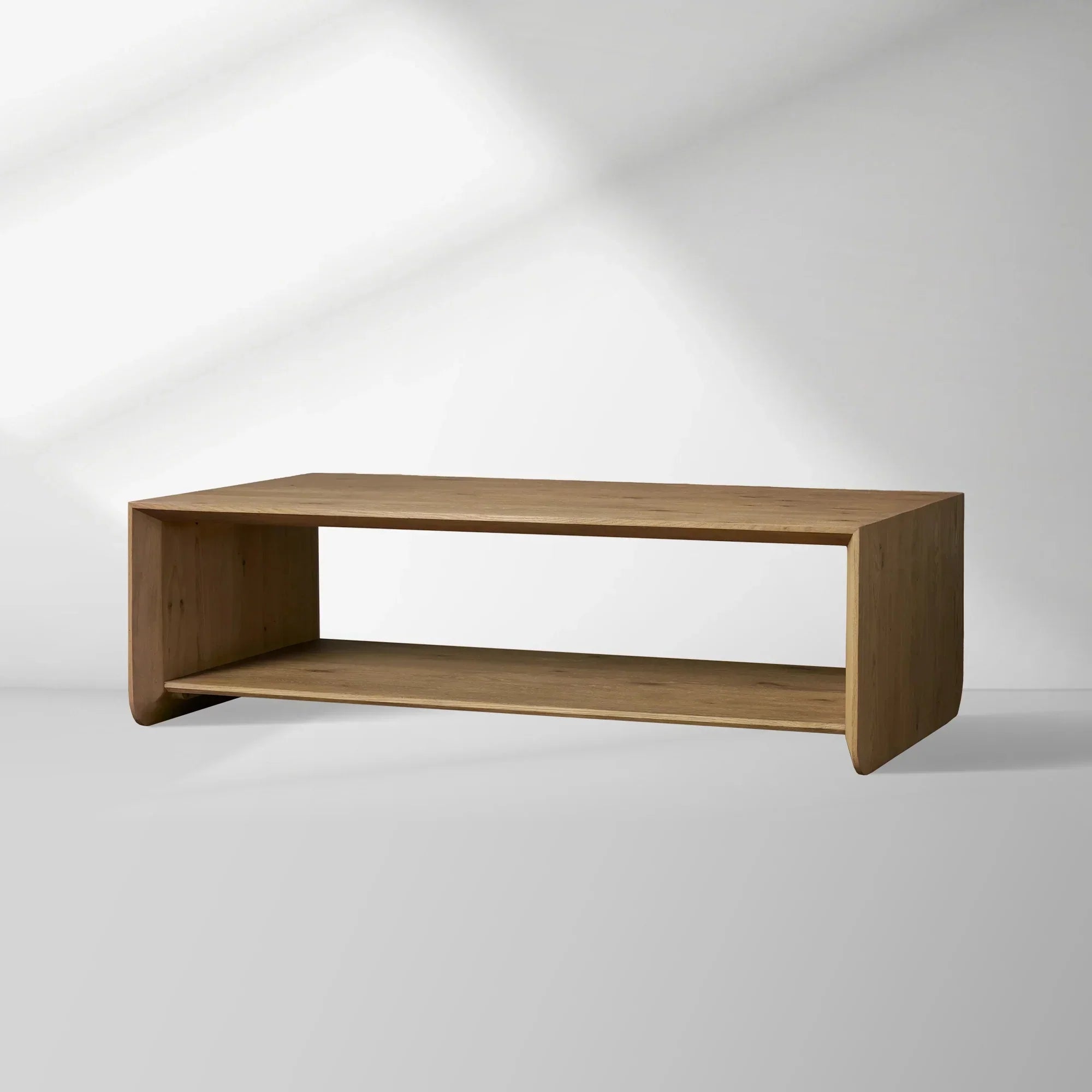 Felton Minimalist Coffee Table Oak Cocktail Table Rural Living Room Wood Center Tea Table