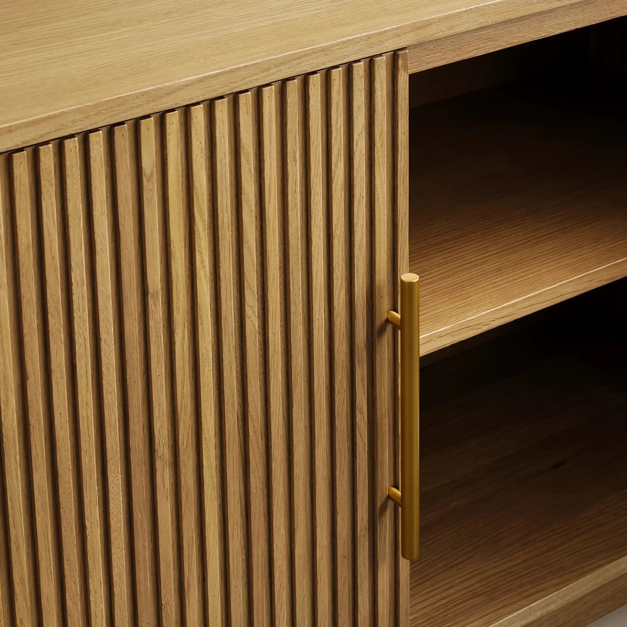 Finnley Wood TV Stand Cabinet Modern Media Console Living Room television Storage Unit