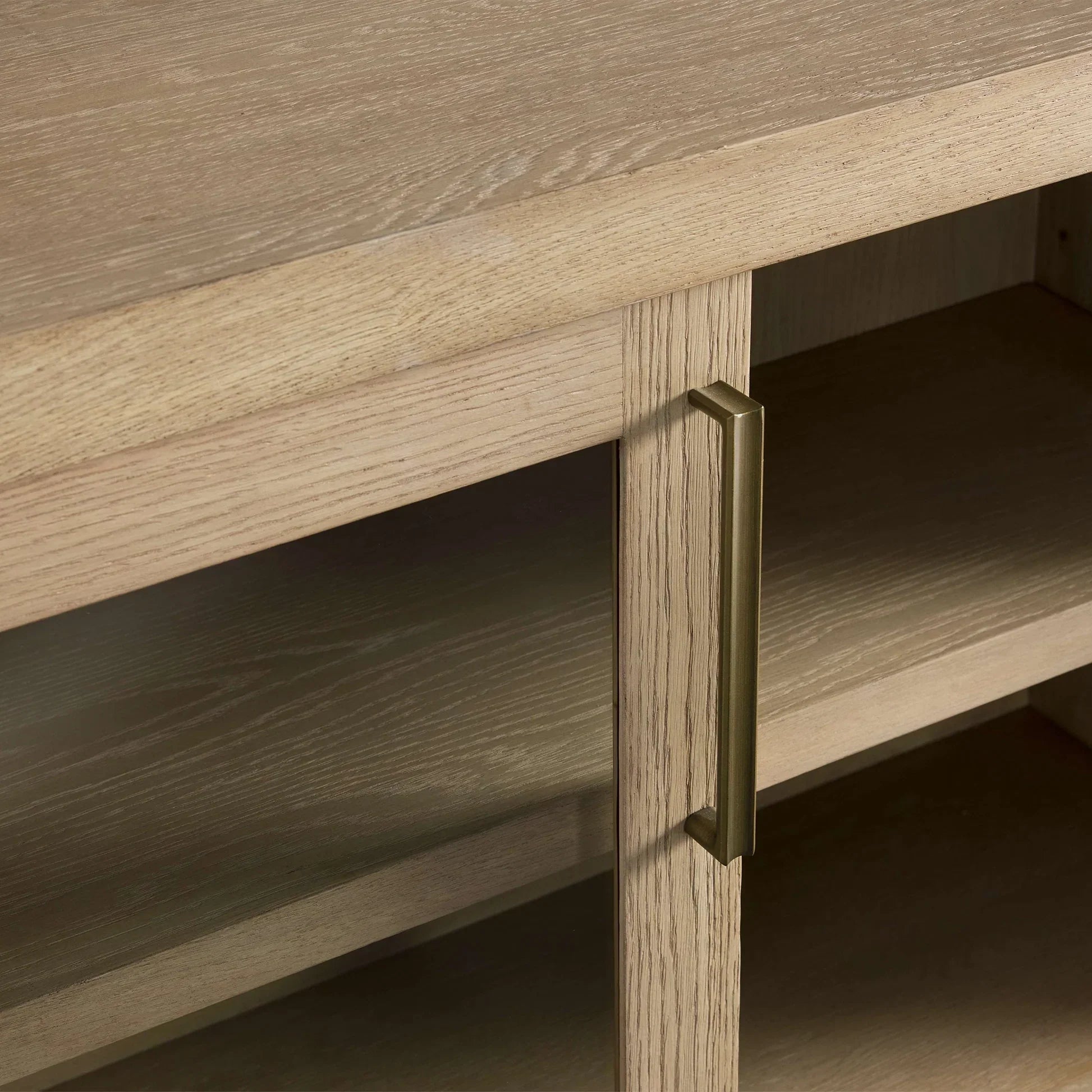 Bodhi Oak Media Console Wood TV Stand Side Cabinet Rustic Television Storage Unit Sideboard