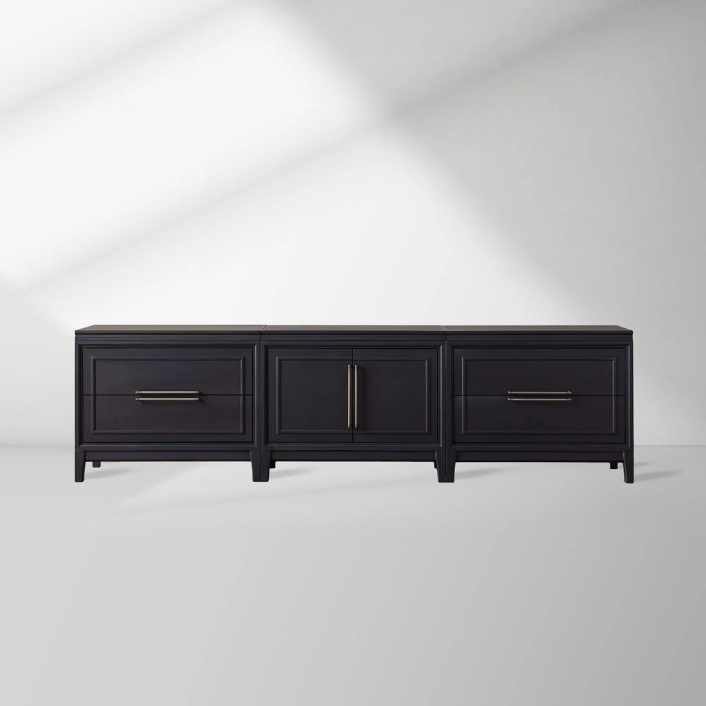 Rowan 4 Drawers TV Stand Unit Wood Entryways Storage Sideboard Cabinet Media Console