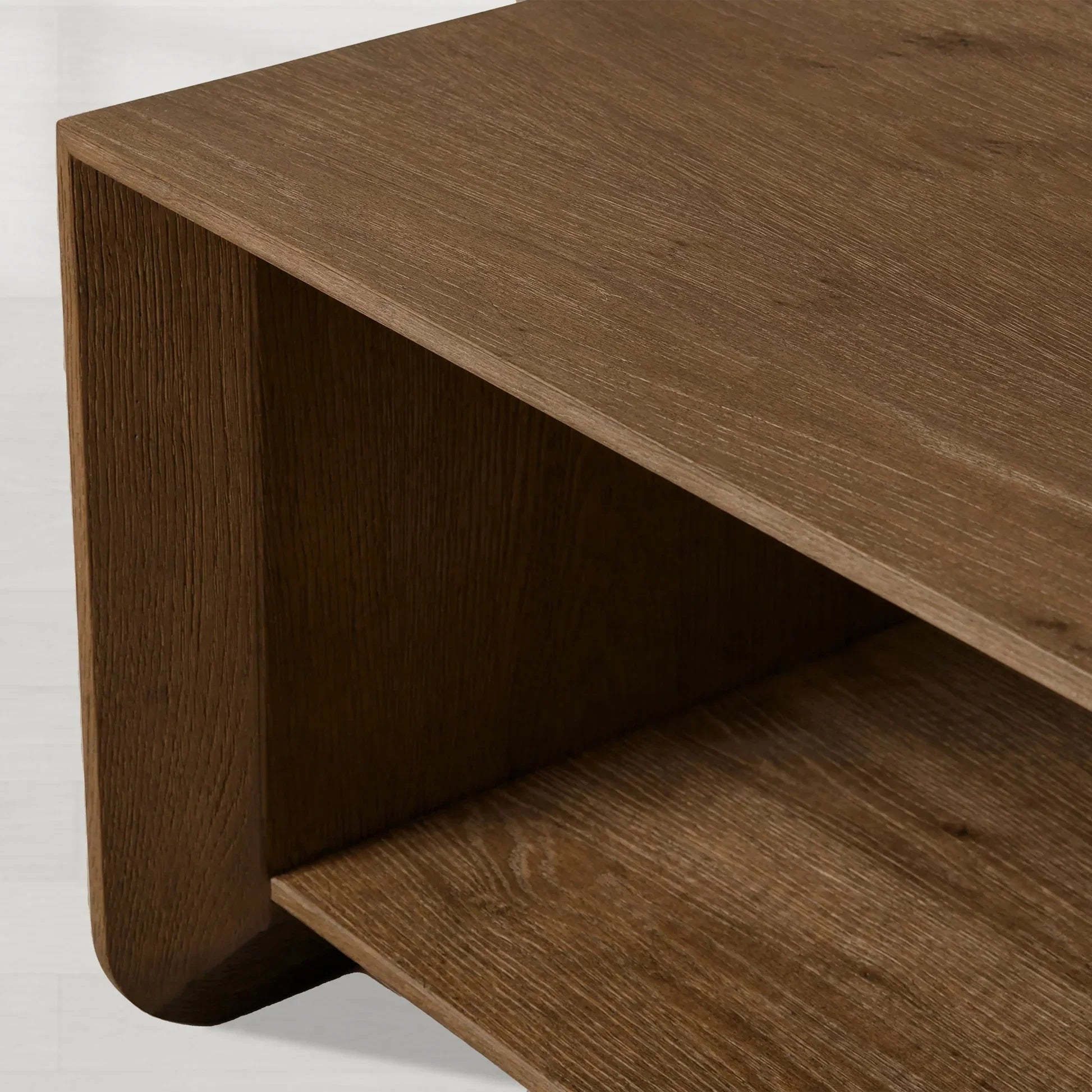 Felton Minimalist Coffee Table Oak Cocktail Table Rural Living Room Wood Center Tea Table