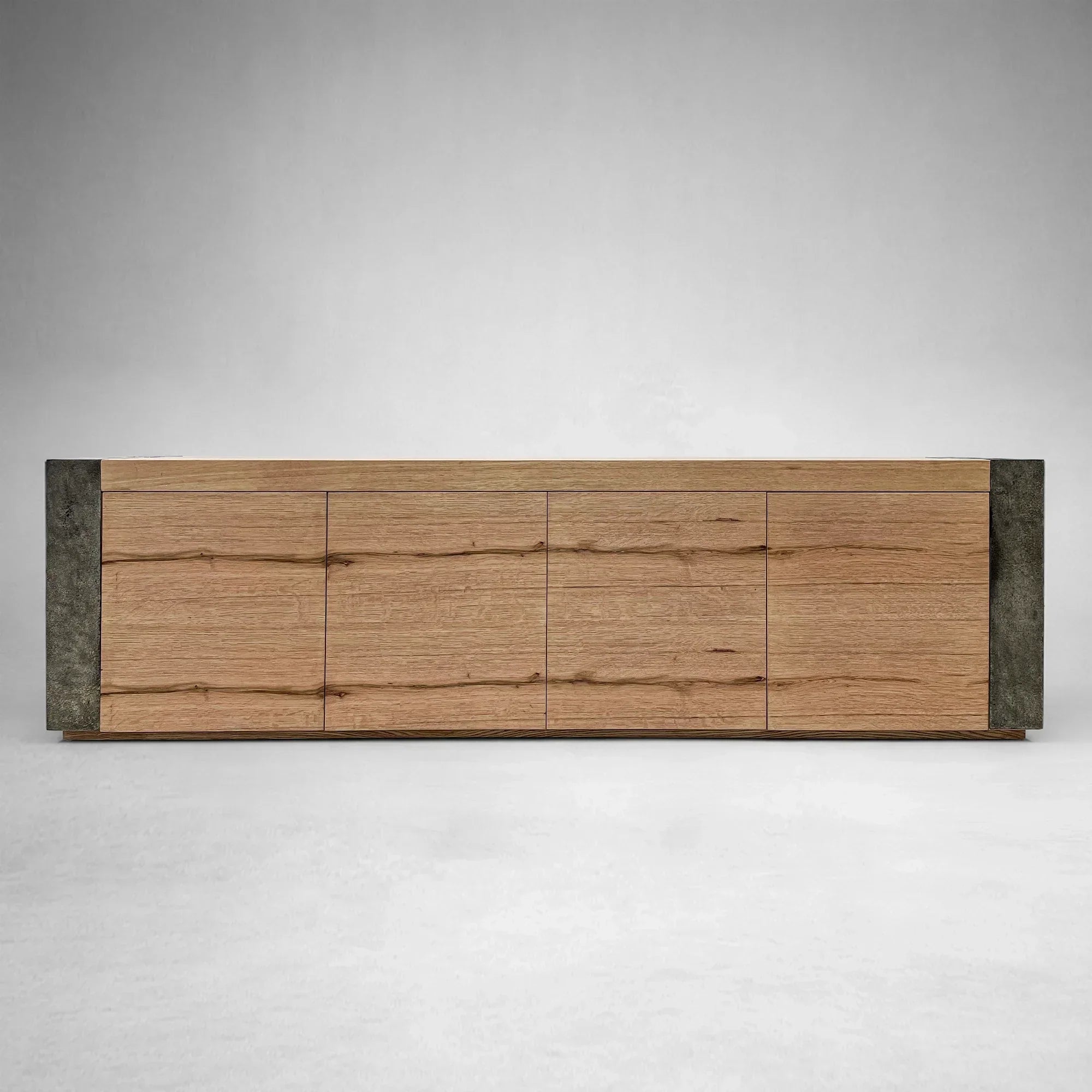Telluride Mexican Oak TV Stand Cabinet Media Console Result Sideboard Wood Television Storage Unit