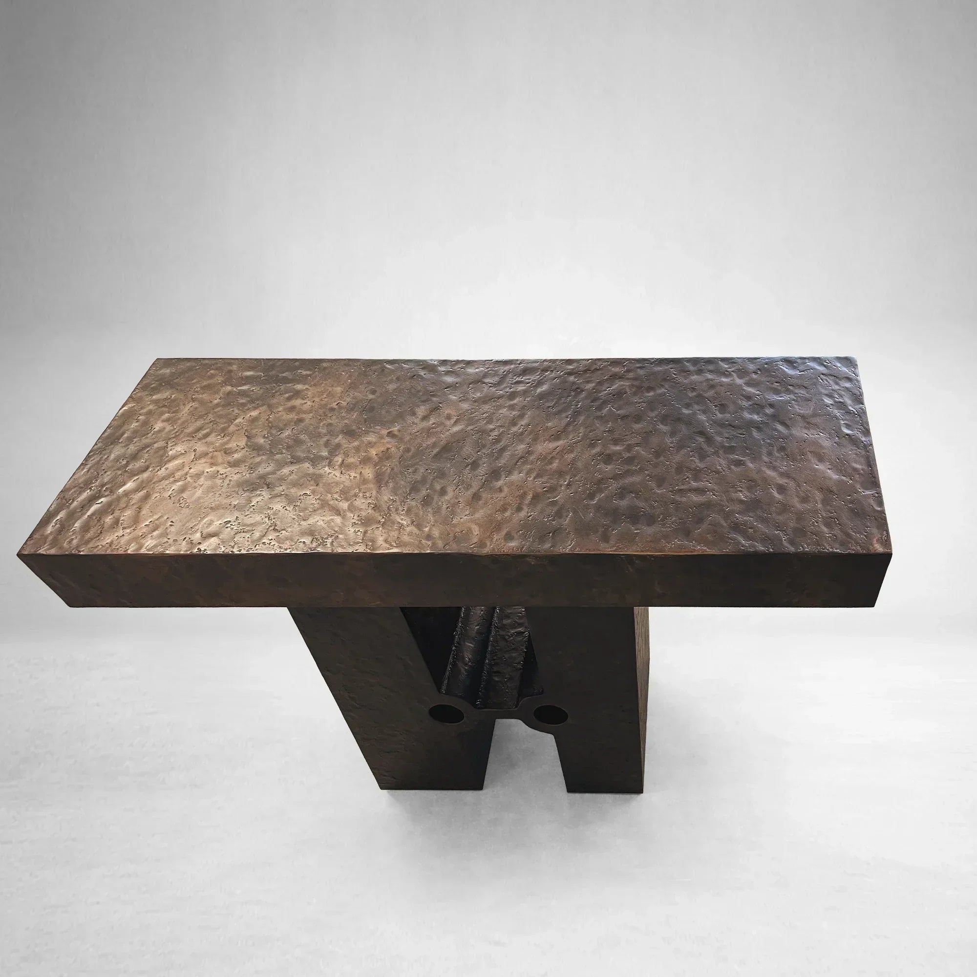 Sydney Sculptural Aluminum Console Entryways Table Modern Entrance Wallway Table