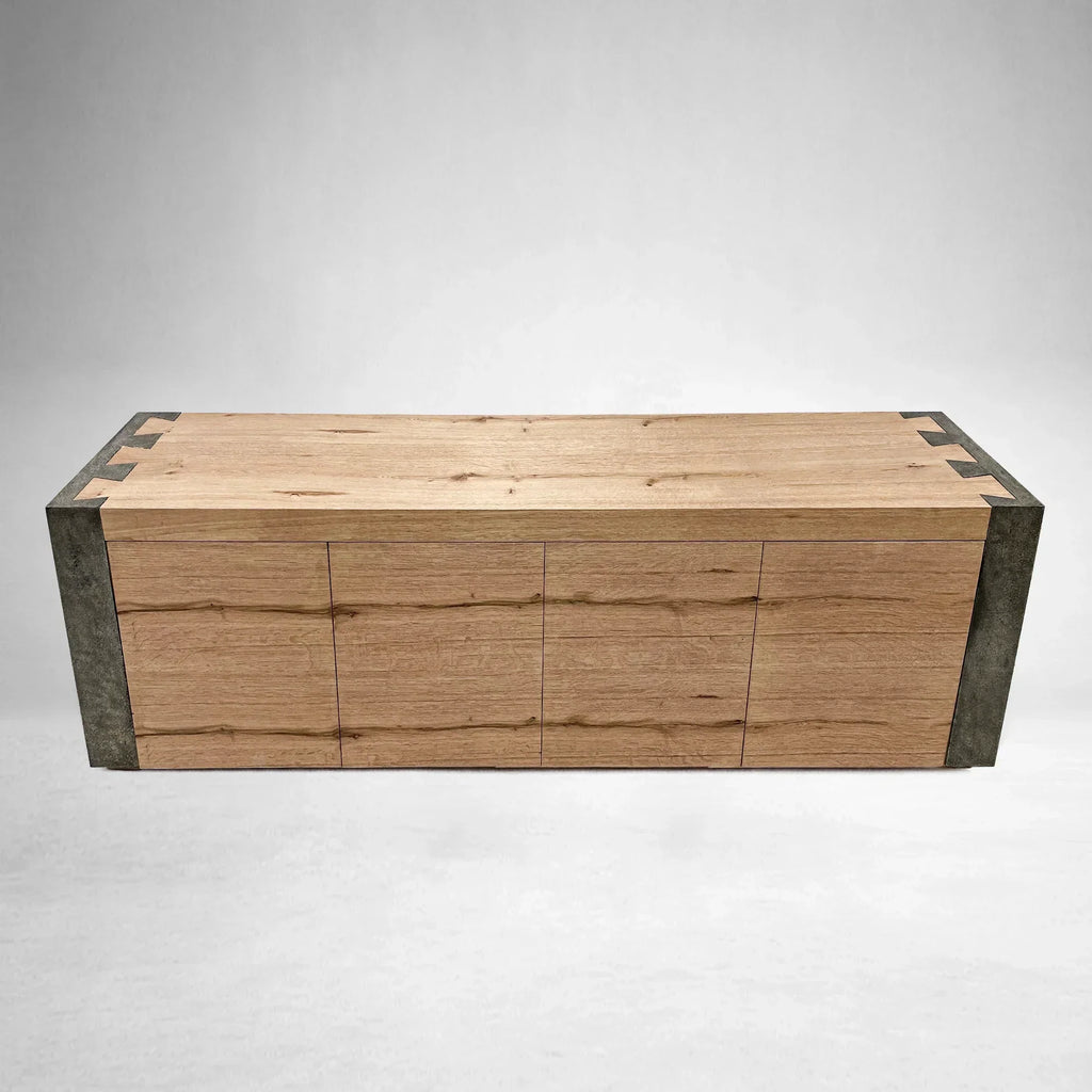 Telluride Mexican Oak TV Stand Cabinet Media Console Result Sideboard Wood Television Storage Unit