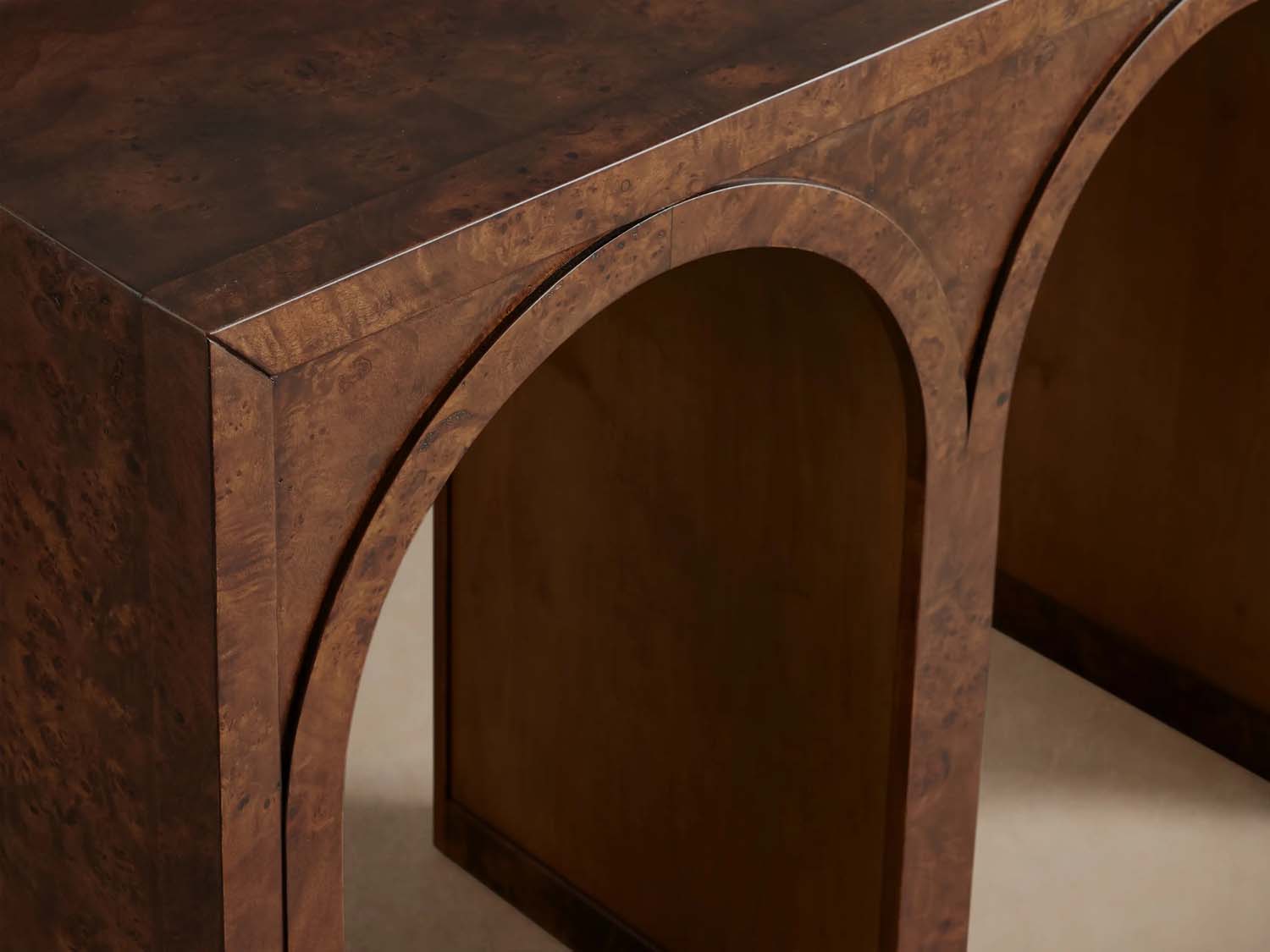 Hattie Wood Console Entryway Table Arch Design Hallway Entrance Table
