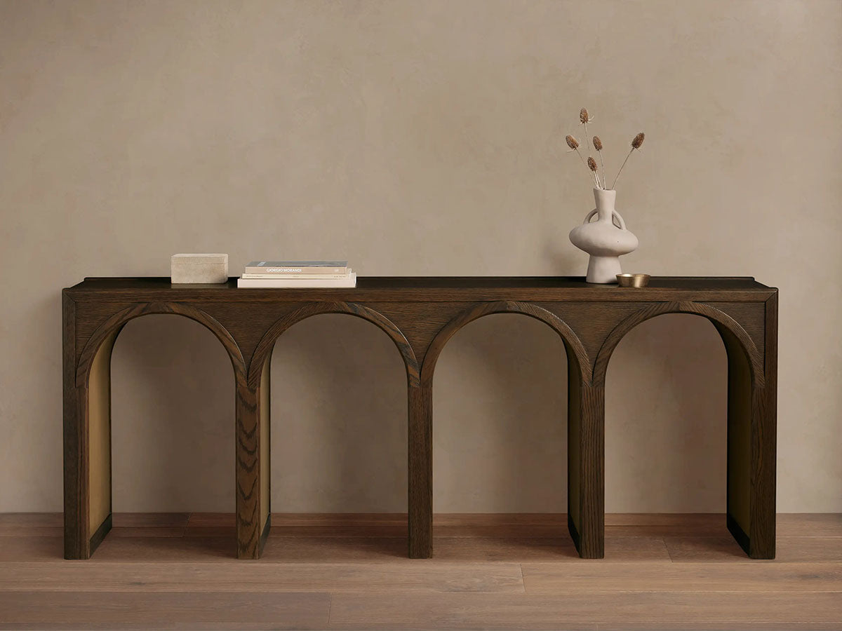 Hattie Oak Entrance Console Table Country Entryway Table