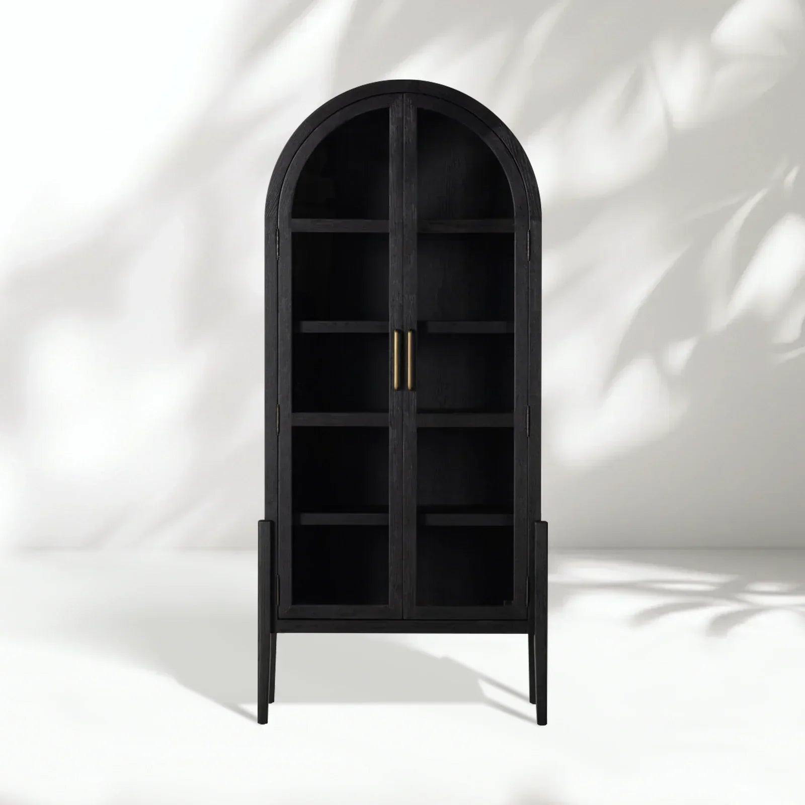 Hattie Wright Mediterranean Glass Door Display Cabinets Wood Living Dining Room Tall Cabinets
