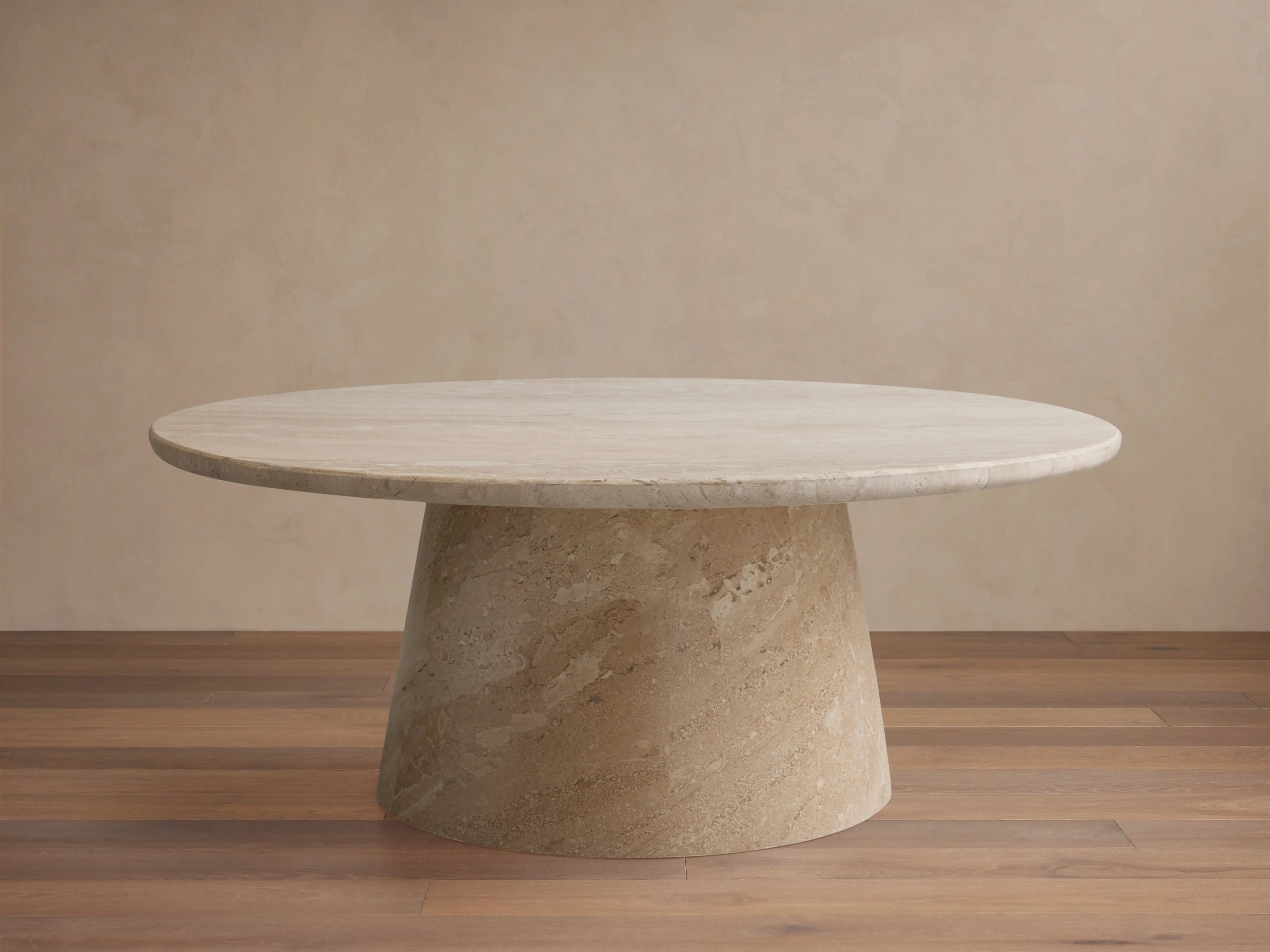 Hemmings Stone Nesting Coffee Table in Italian Marble with Waterfall Design