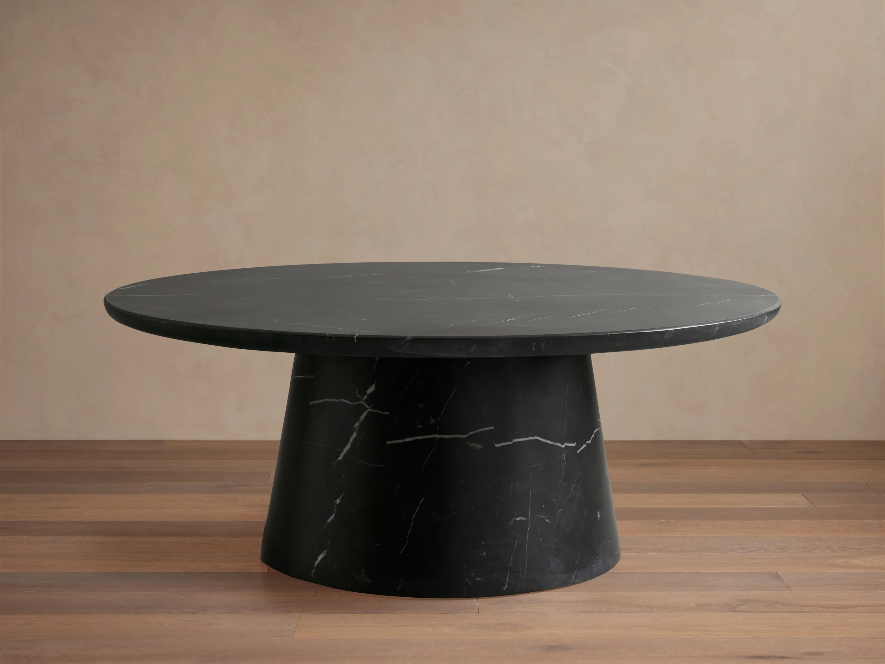 Hemmings Stone Nesting Coffee Table in Italian Marble with Waterfall Design