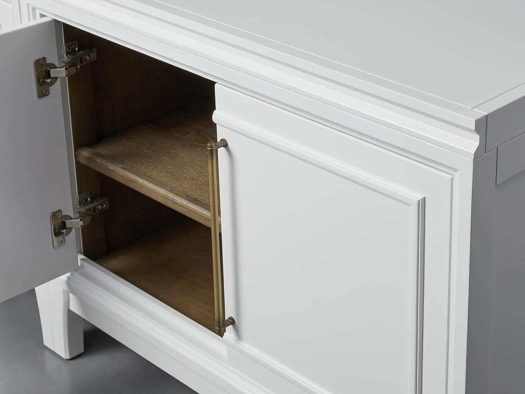 Rowan Modular Wood TV Stand Modern Sideboard Television Storage Unit with Wood Doors Entrance Cabinet