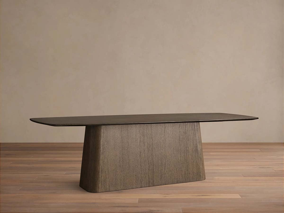 Saint Germain Oak Wood Top Dining Table with Toulouse Base