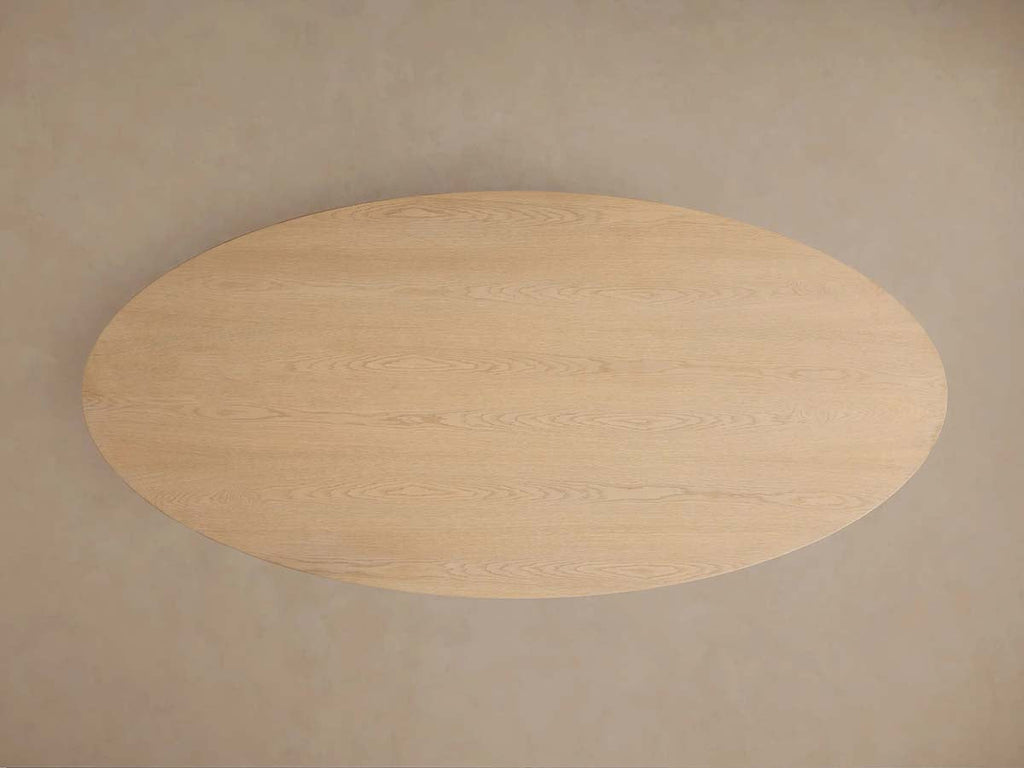 Perth Oval Oak Dining Table Hand-Sculpted Modern Dining Table
