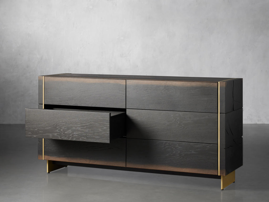 Mihaela Mihaela Six-Drawer Chest Wood Water-Based Dresser Cabinet