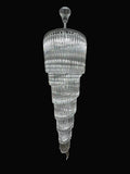 102 Inch Tall Chandelier Modern Spiral Crystal Chandelier for High Ceiling Staircase