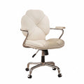 PU Leather Swivel Vanity Chair, Multi-Purpose Makeup & Office Chair for Home Living Room