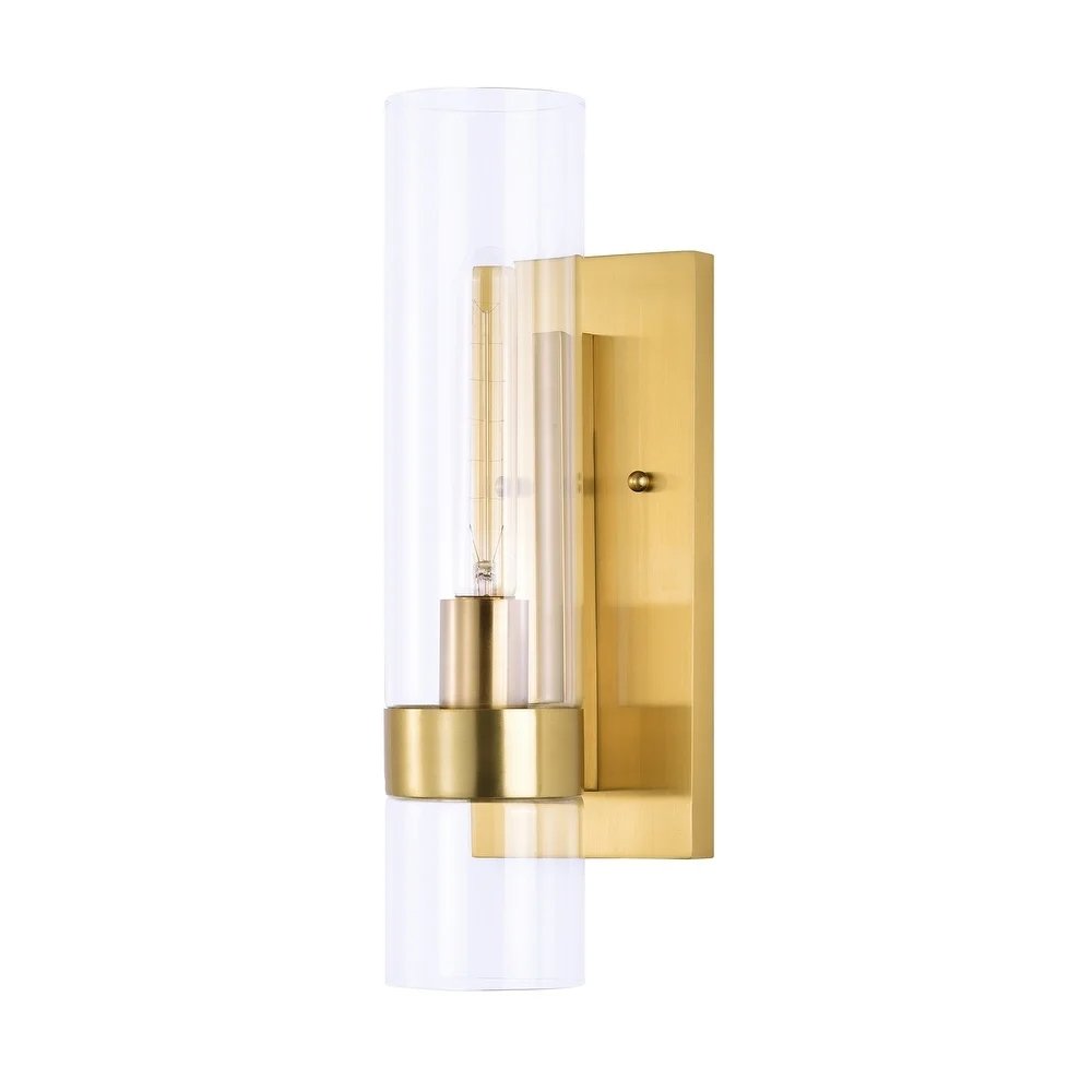 Armature Cylinder Clear Glass Wall Sconce - Luxvena -