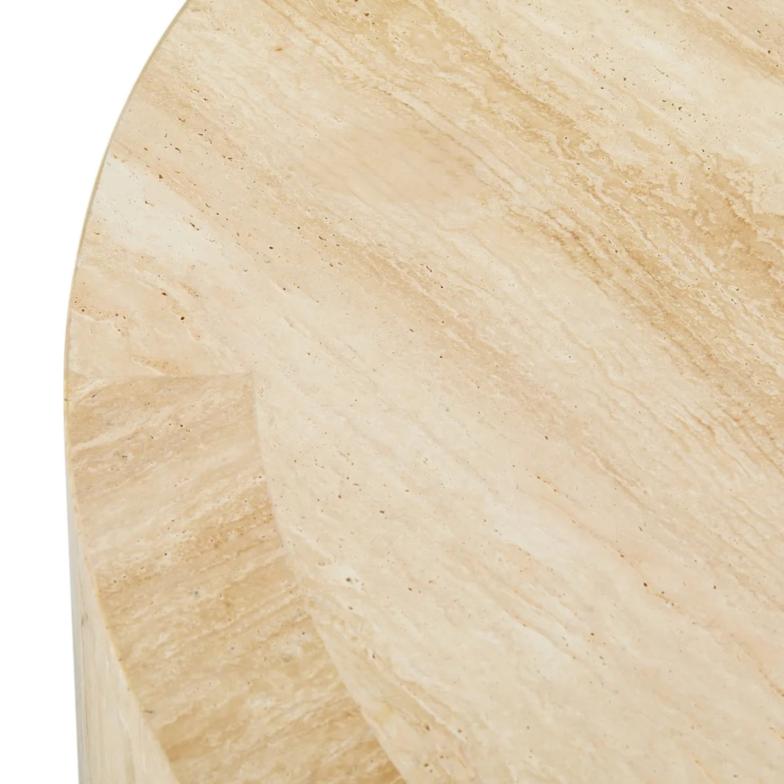 Veneta Round Carrara Marble Coffee Table Living Room Wood Center Tea Table