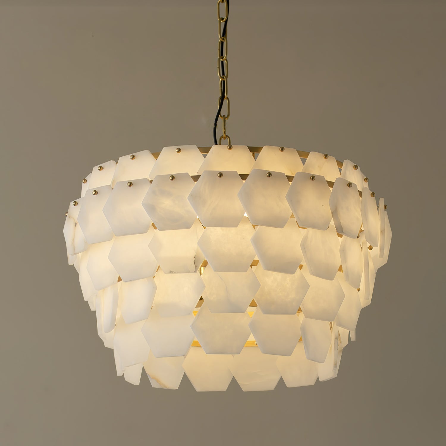 Elegant Hexa Cloud Alabaster Pendant Light - Luxvena
