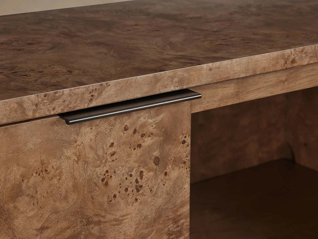 Corey Mappa Burl Wood Sideboard Modern Buffet Storage Living Room Entryways TV Cabinet