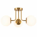 3-Light Frosted Globe Ceiling Light