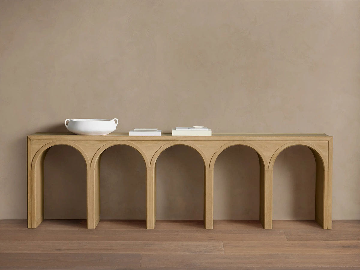 Hattie Oak Entrance Console Table Country Entryway Table