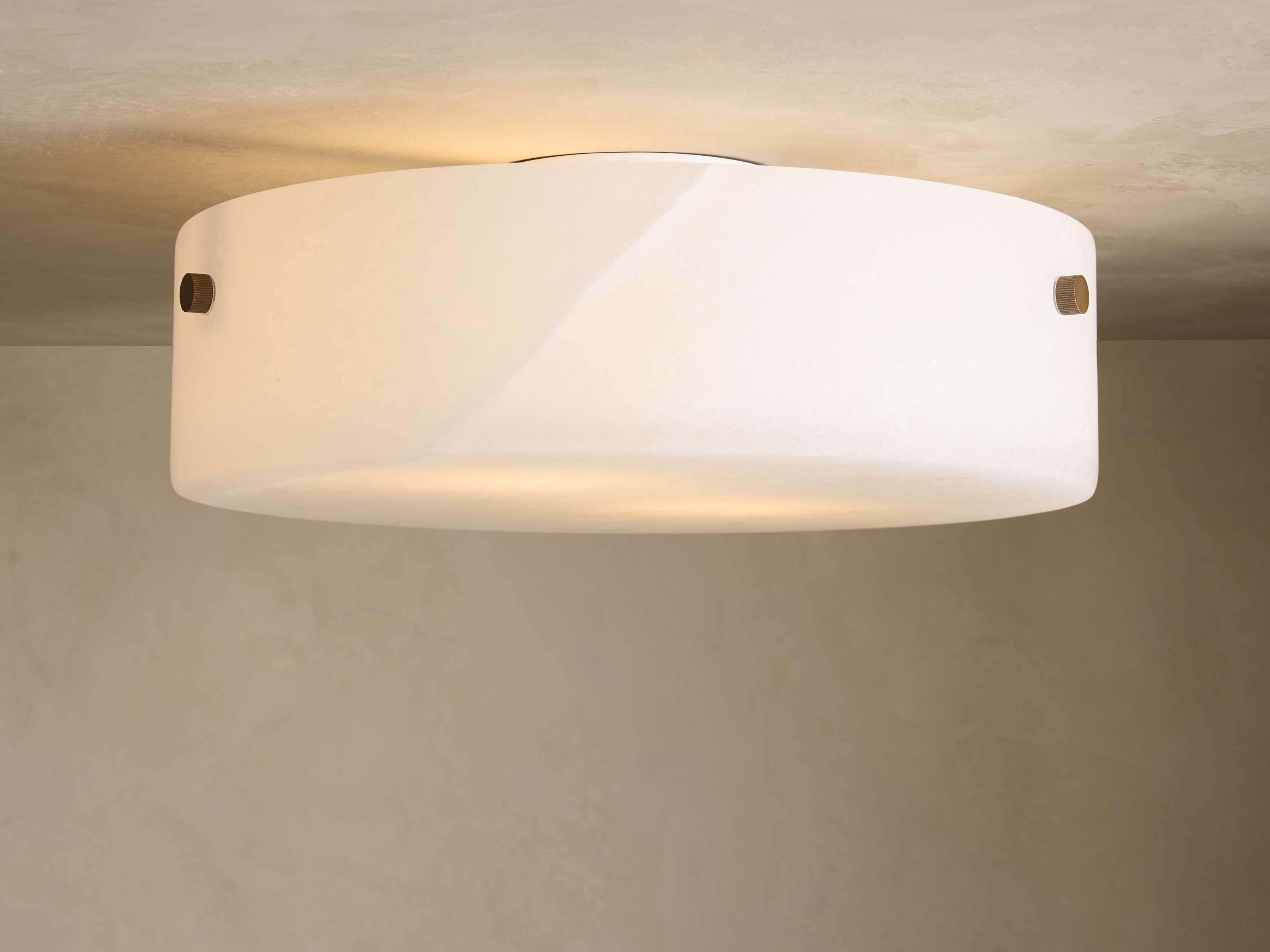 Chayla Alabaster Stone Flushmount 16" W