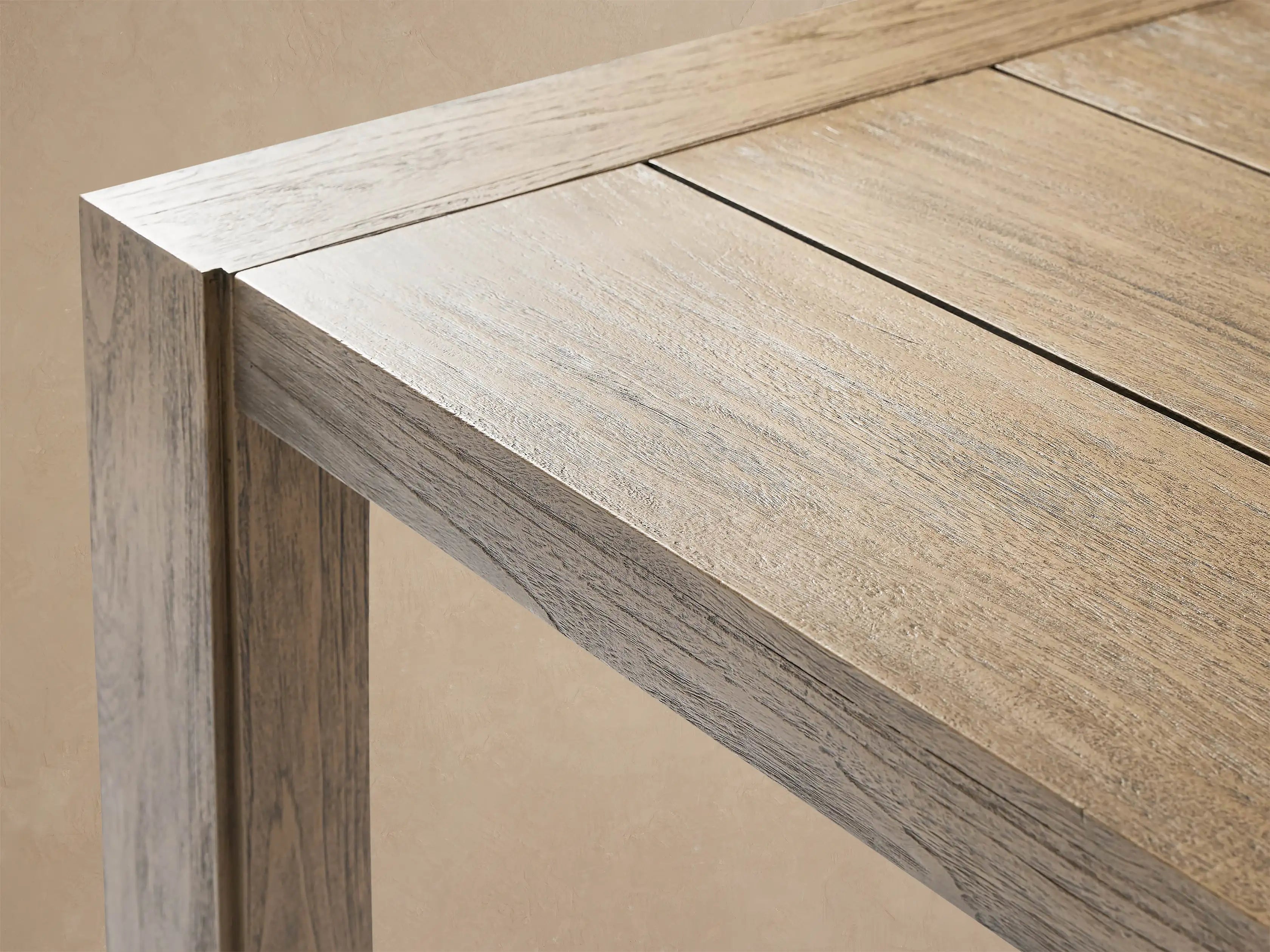 Canyon Teak Outdoor Dining Table for Patio and Modern Outdoor Dining Spaces