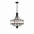 5-light Modern Black Crystal Chandelier