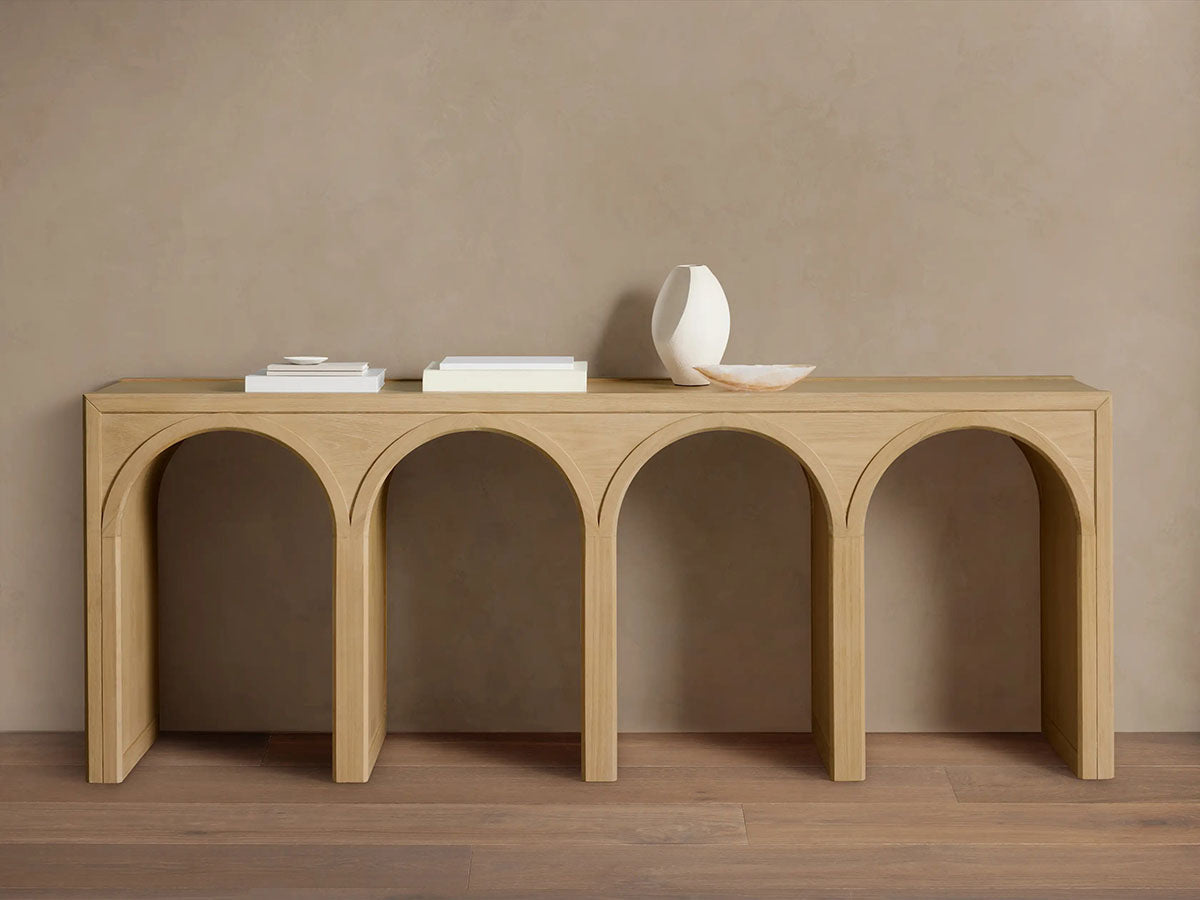 Hattie Oak Entrance Console Table Country Entryway Table