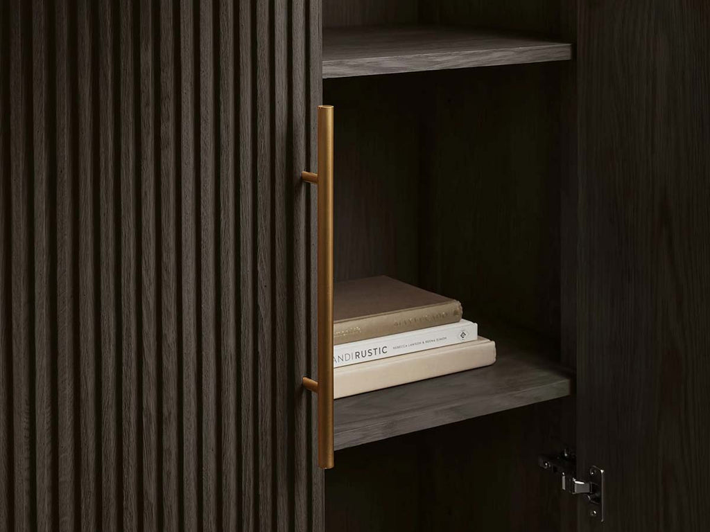 Finnley Wood Tall Cabinet Living Room Country Storage Cabinet with Doors