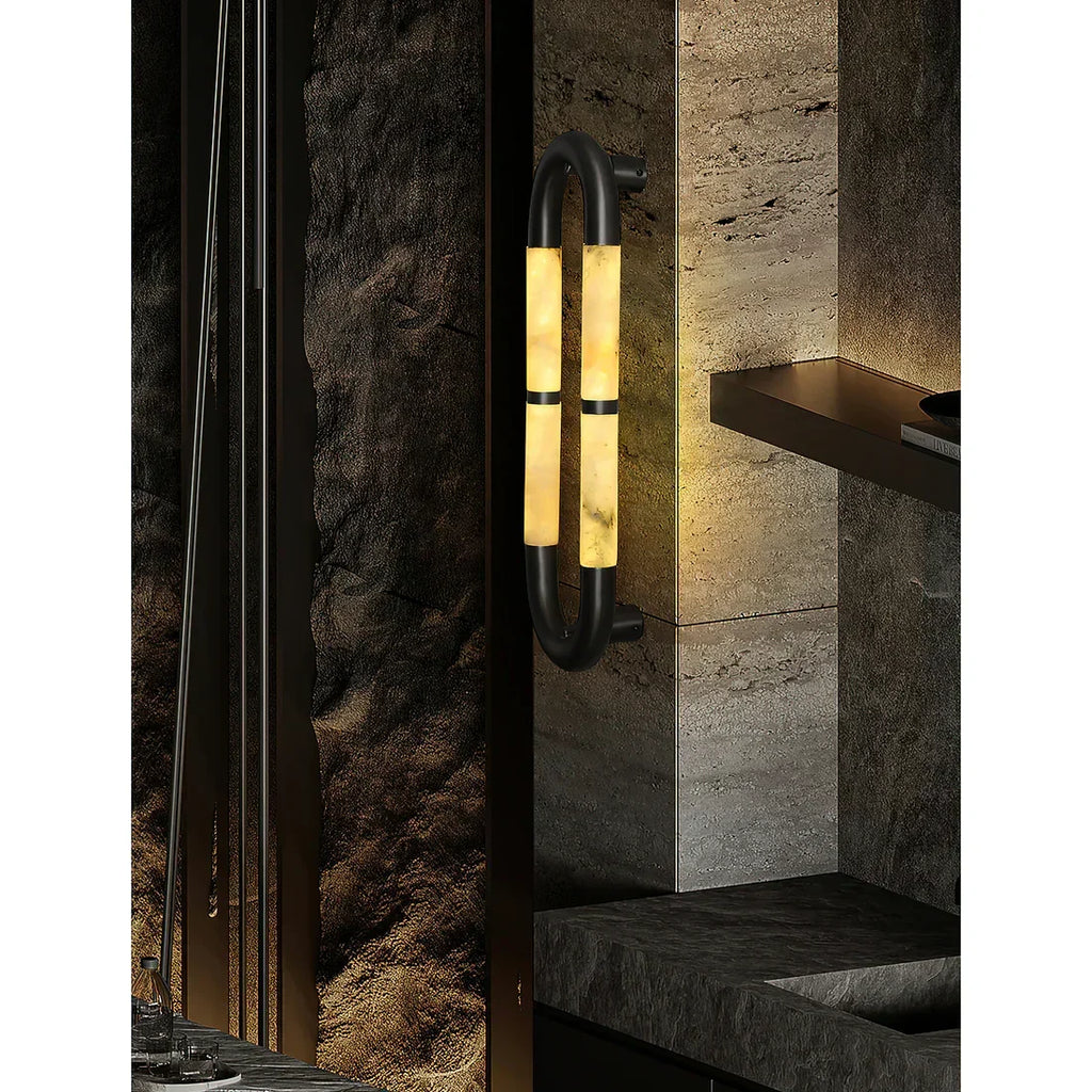 Alabaster Tube Wall Sconce