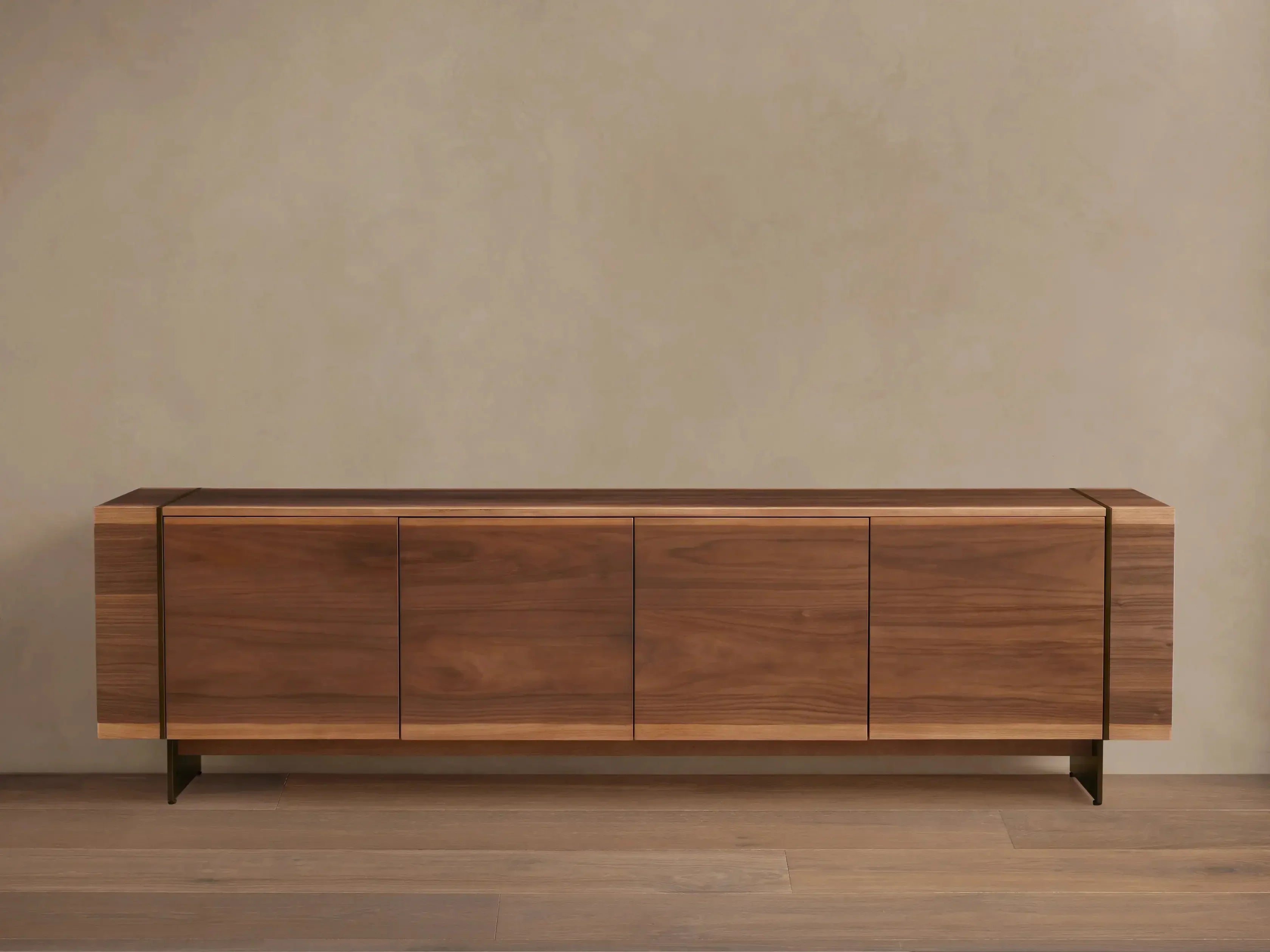 Mihaela Oak Media Console Wood Entertainment Centers Cabinet Retro TV Stands