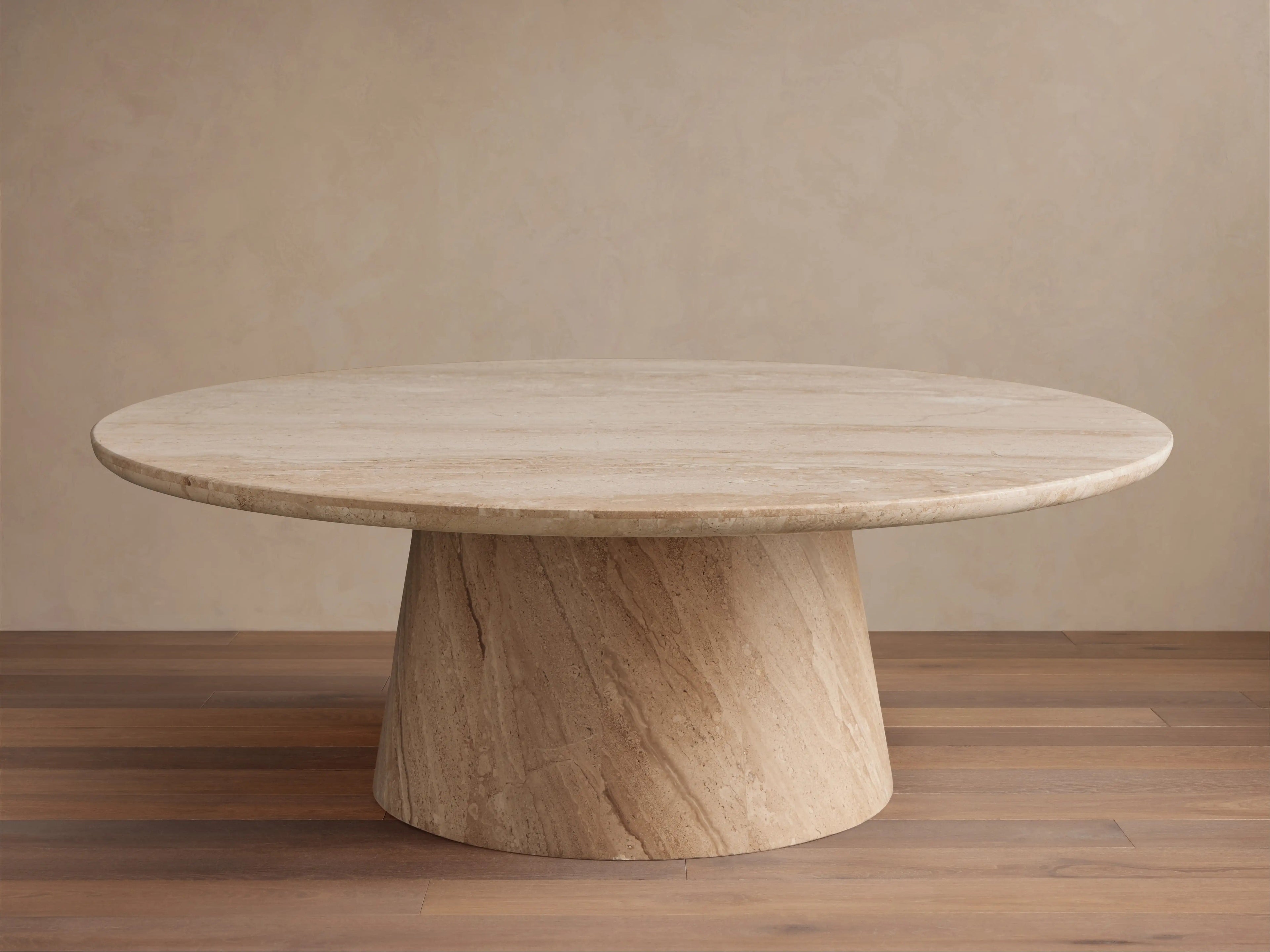 Hemmings Stone Nesting Coffee Table in Italian Marble with Waterfall Design