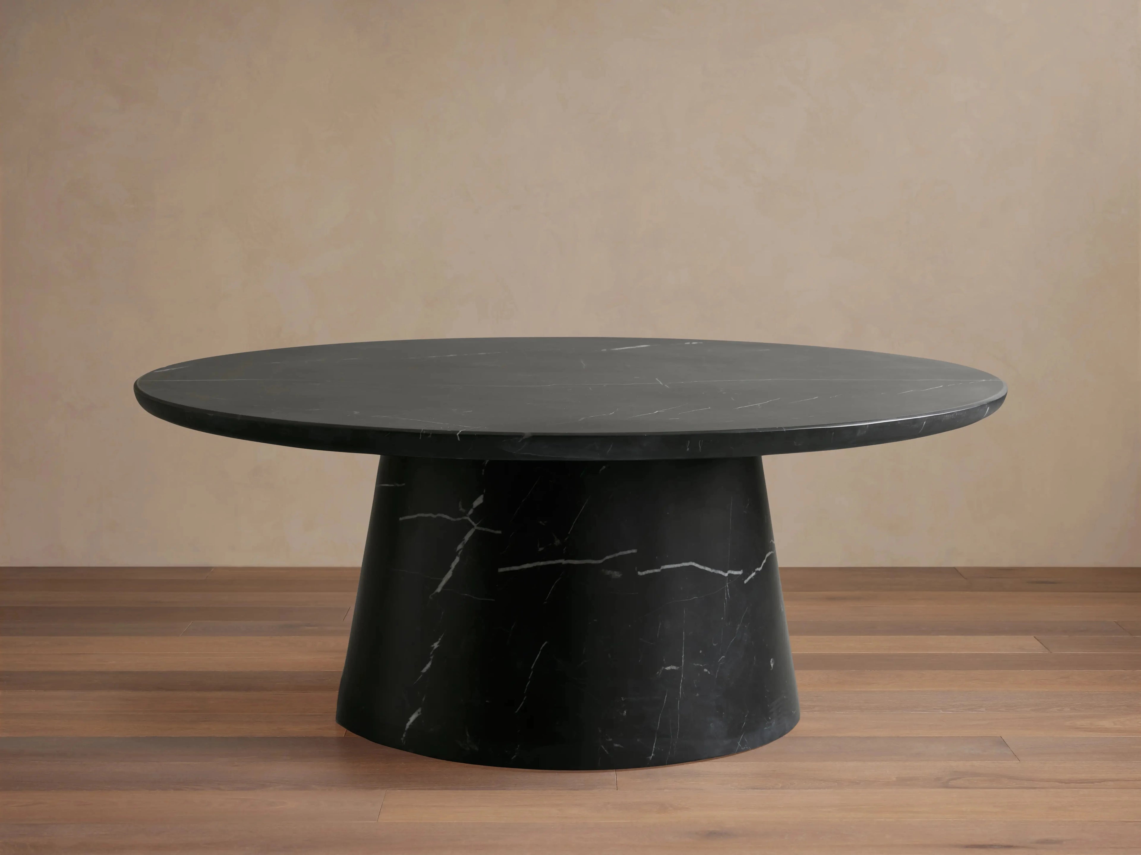 Hemmings Stone Nesting Coffee Table in Italian Marble with Waterfall Design