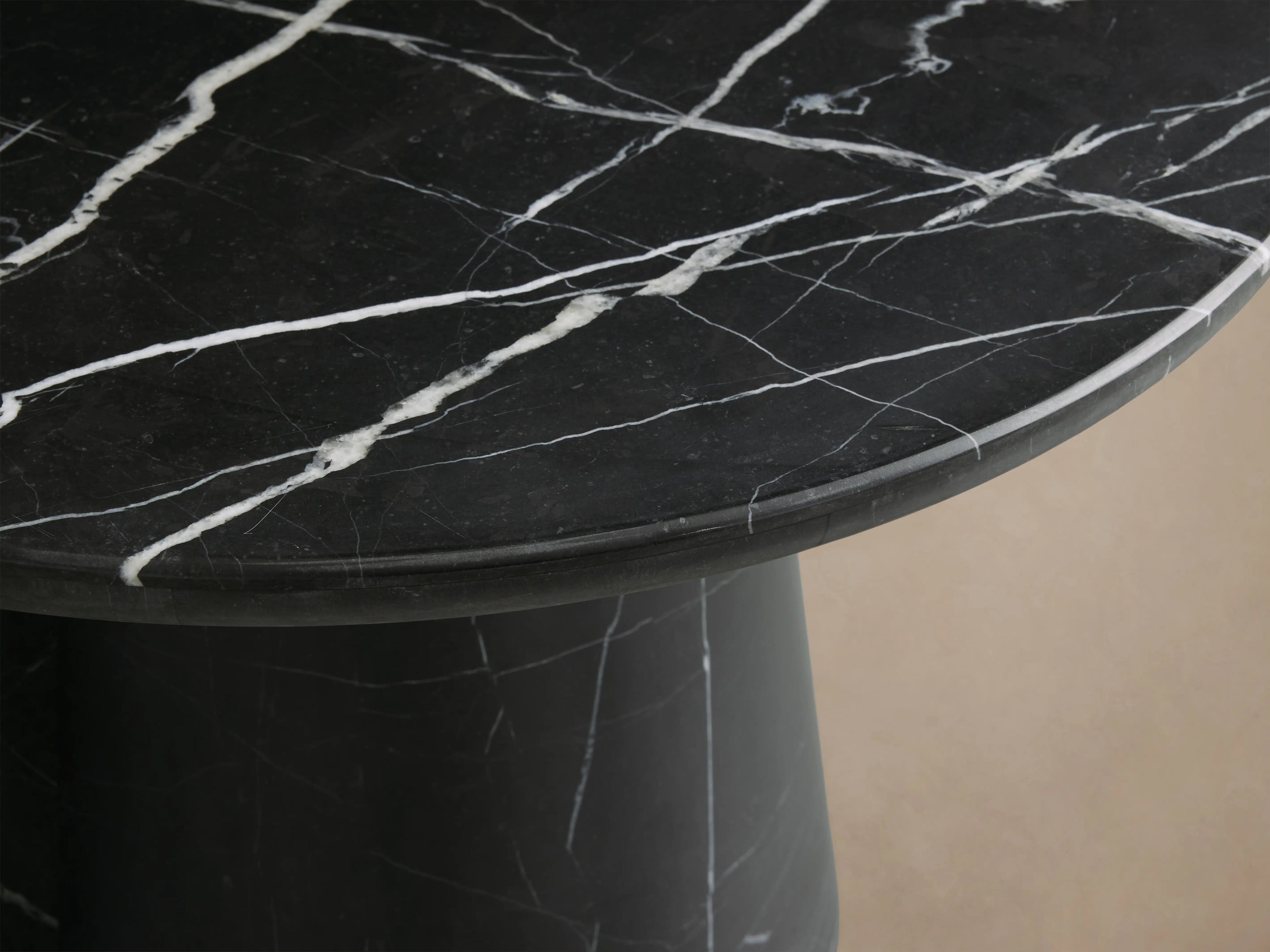 Hemmings Stone Nesting Coffee Table in Italian Marble with Waterfall Design