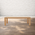 Bal Harbour Modern Slatted Teak Outdoor Extension Dining Table in Natural