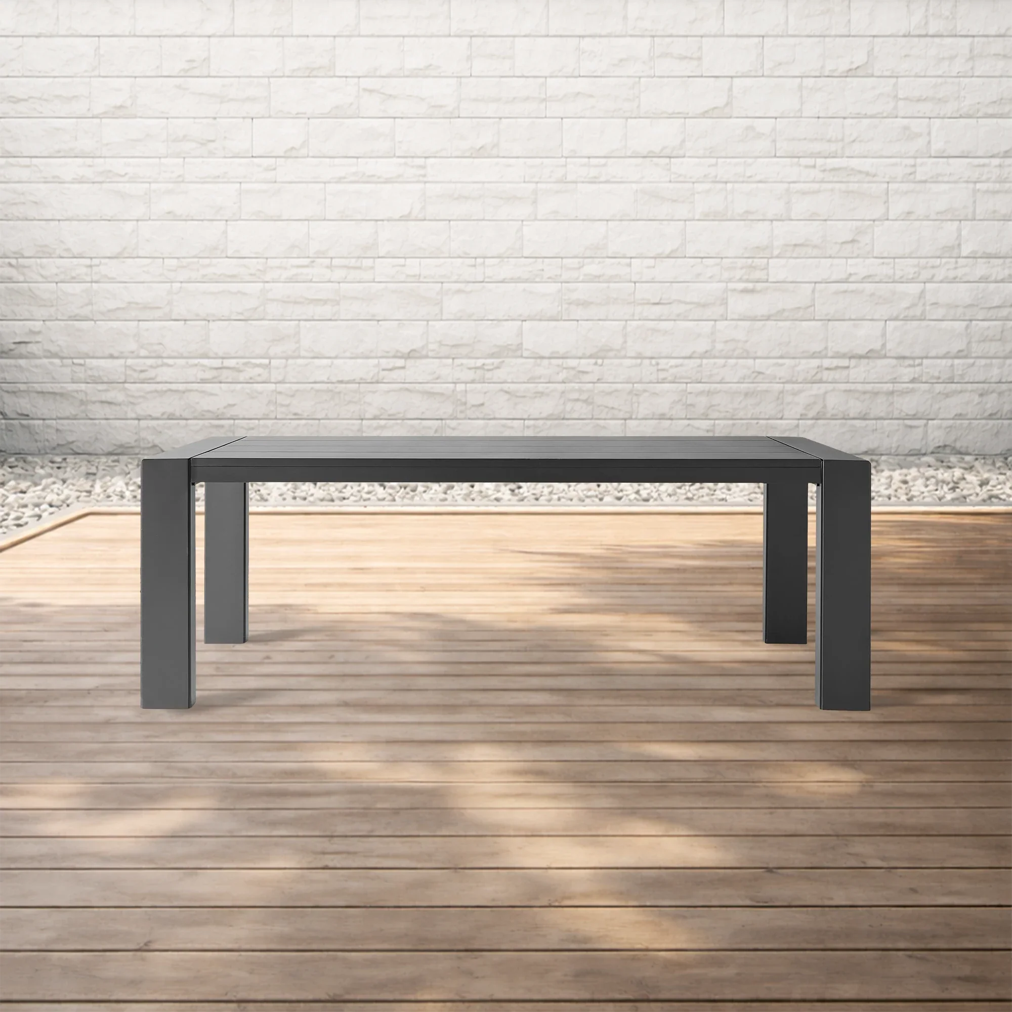 Canyon Aluminum Outdoor Dining Table for Modern Patio and Terrace Dining