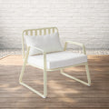 Striped Aluminum Outdoor Lounge Sofa with Water Repellent Cushions