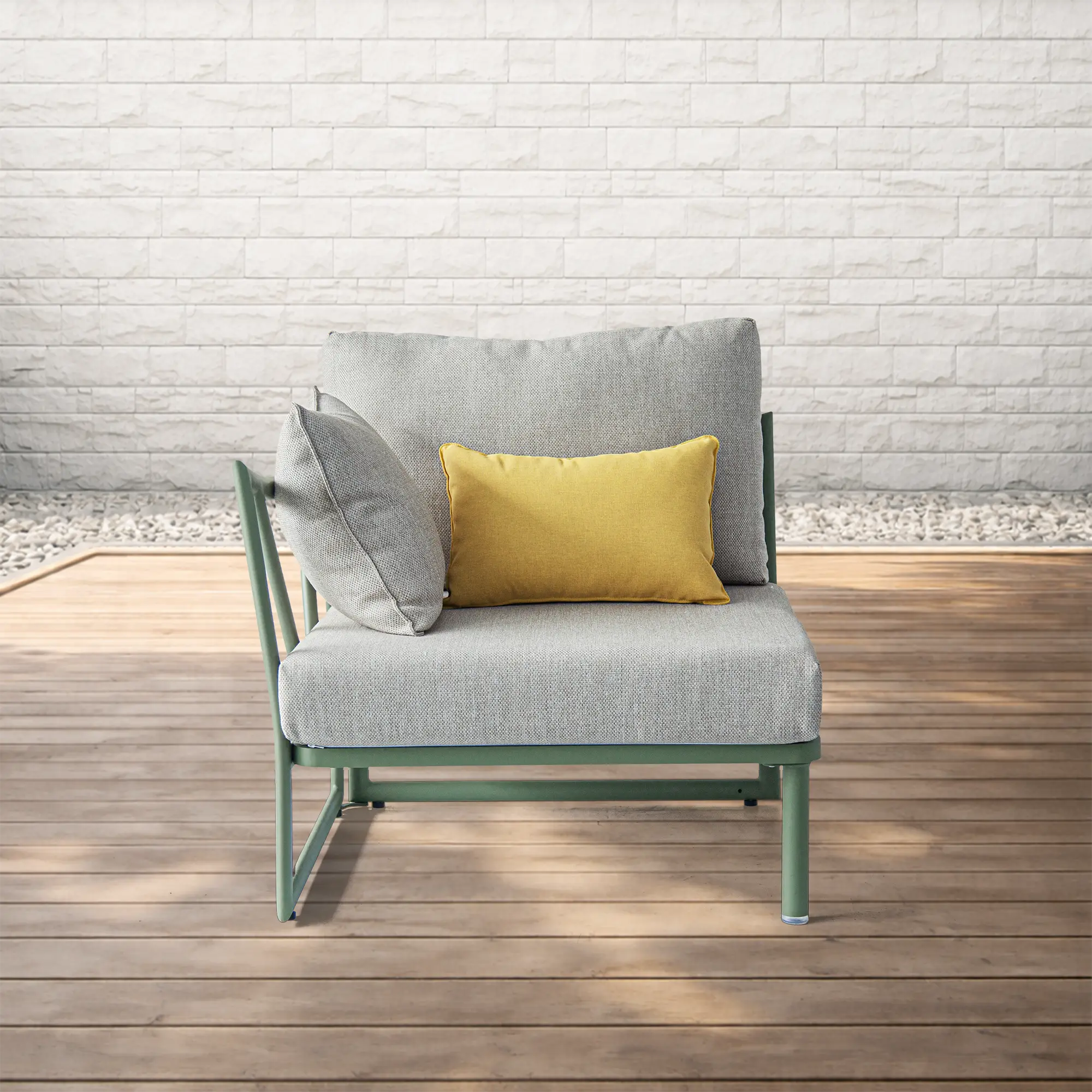 Victory Modular Corner Seating Sofa in Cactus Green