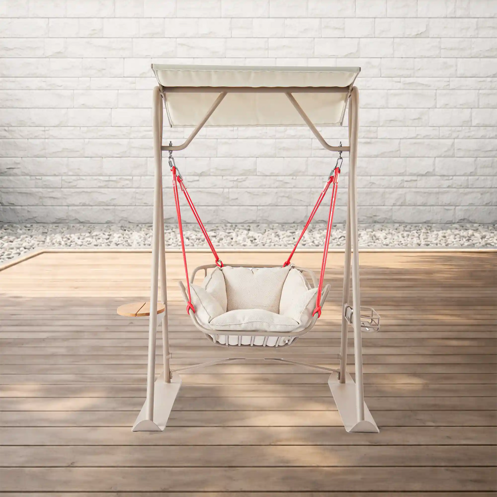 Retreat Aluminum Outdoor Canopy Swing with Water Repellent Cushions