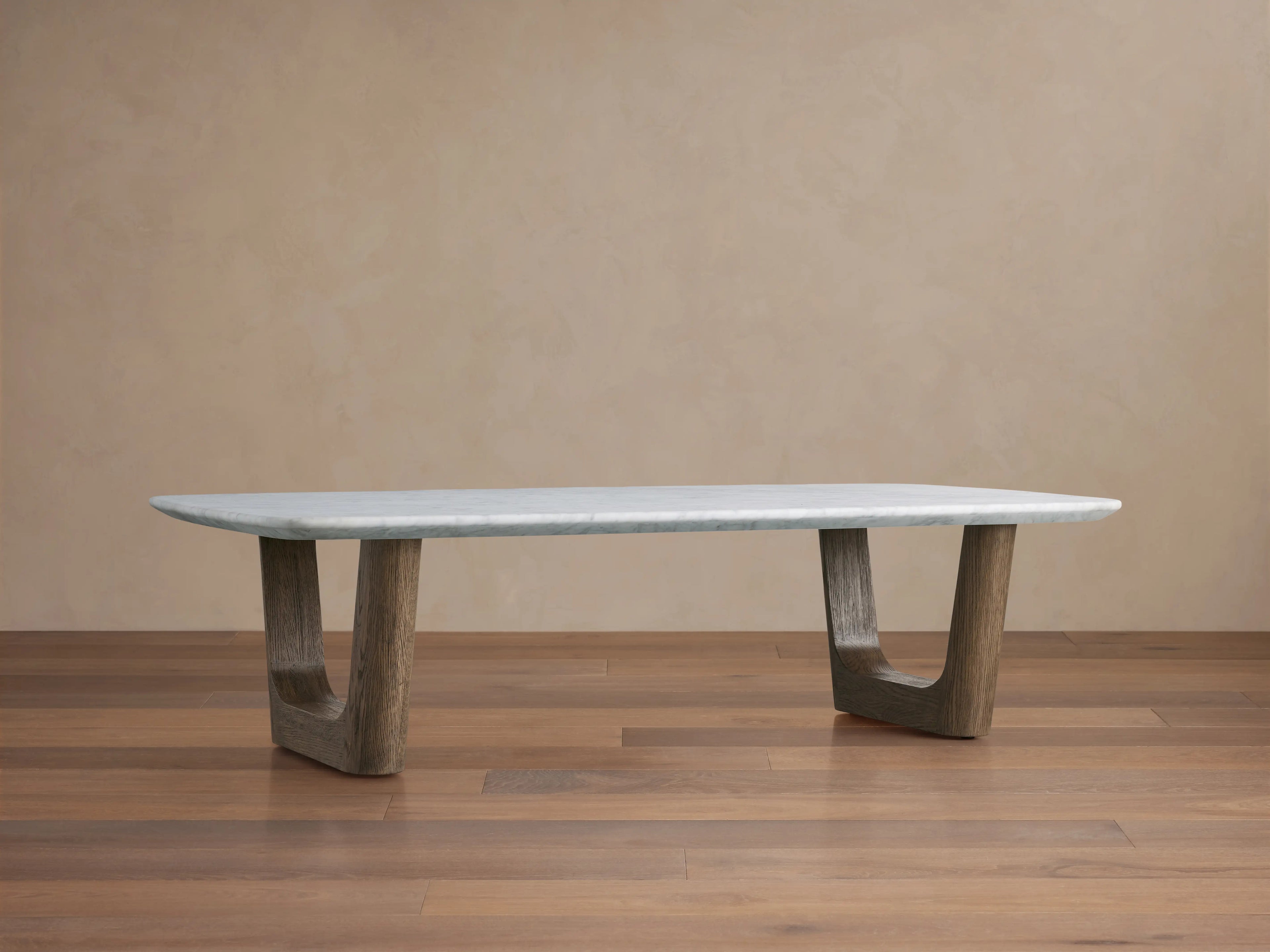 Saint Germain Stone Coffee Table with Rennes Base in Natural Stone