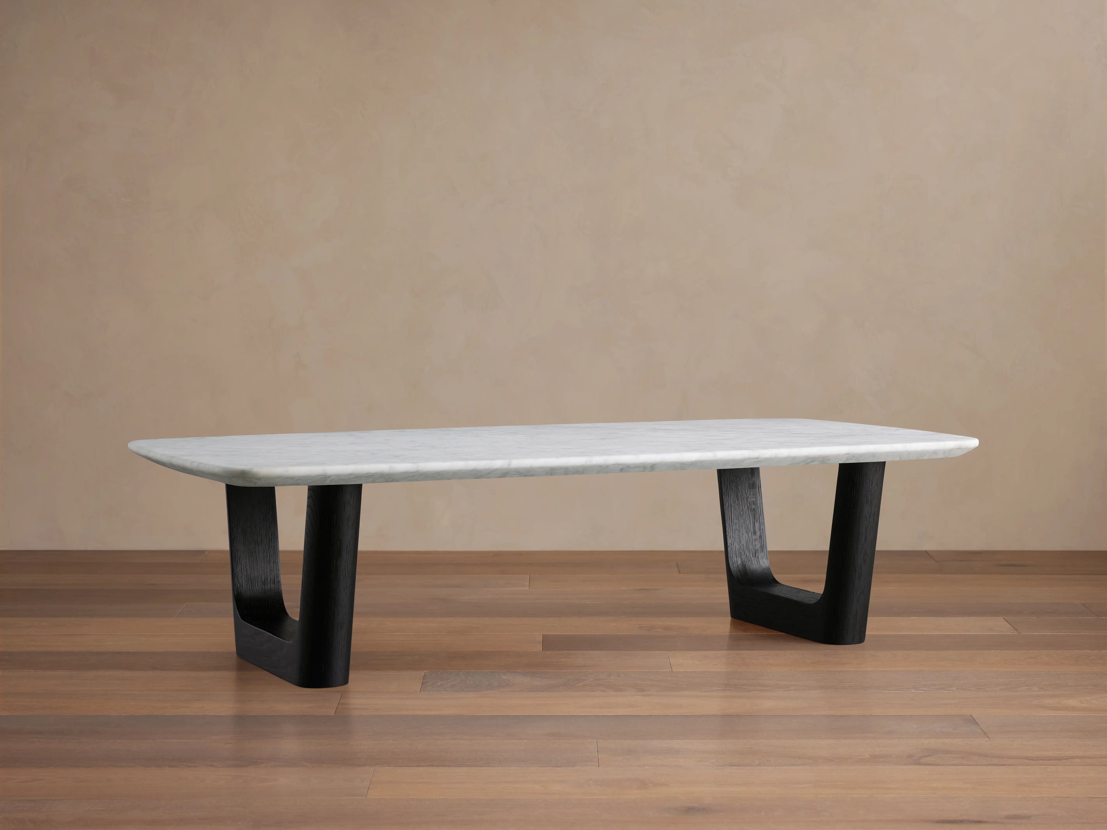 Saint Germain Stone Coffee Table with Rennes Base in Natural Stone