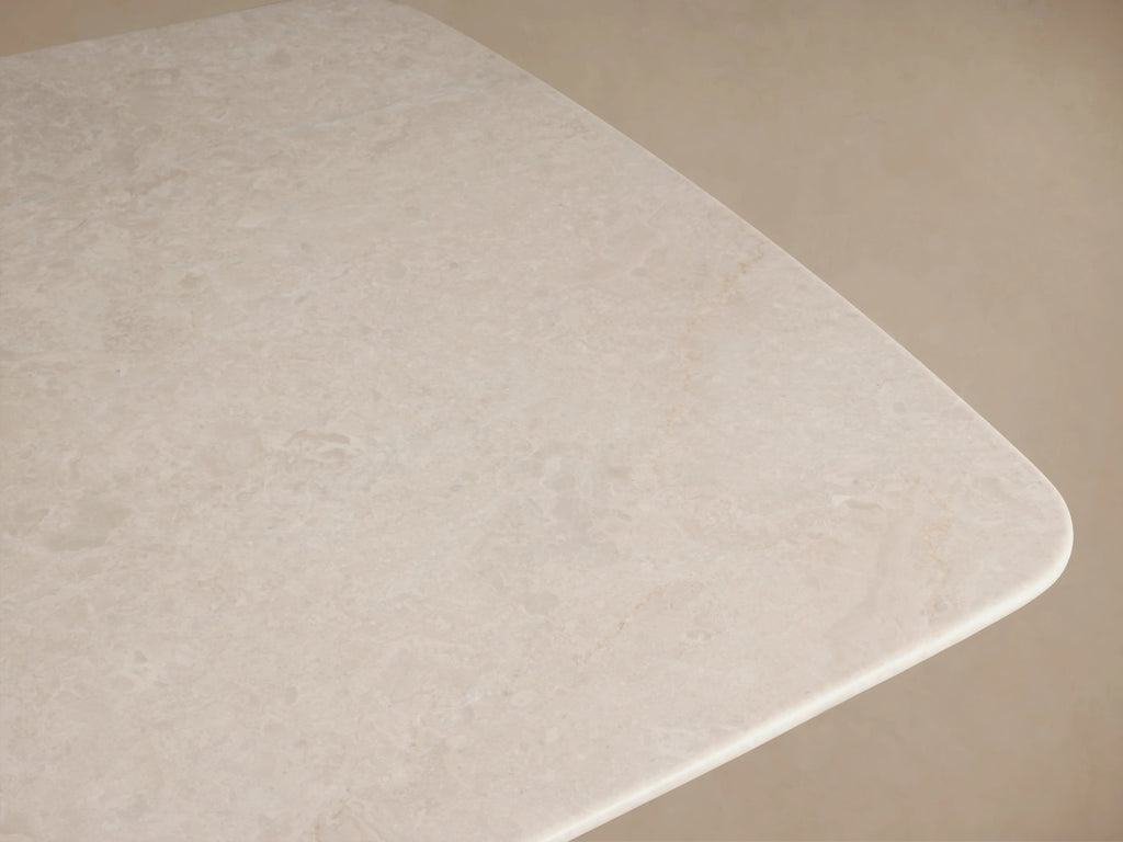 Saint Germain Stone Coffee Table with Rennes Base in Natural Stone