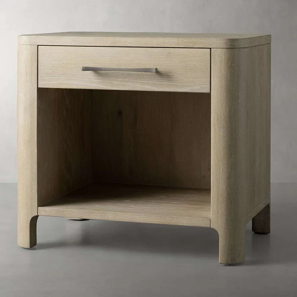 Calista Open Nightstand Night Side Table Wood Bedside Cabinet