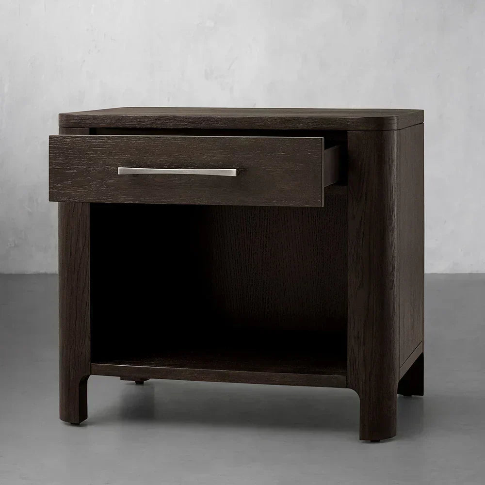 Calista Open Nightstand Night Side Table Wood Bedside Cabinet